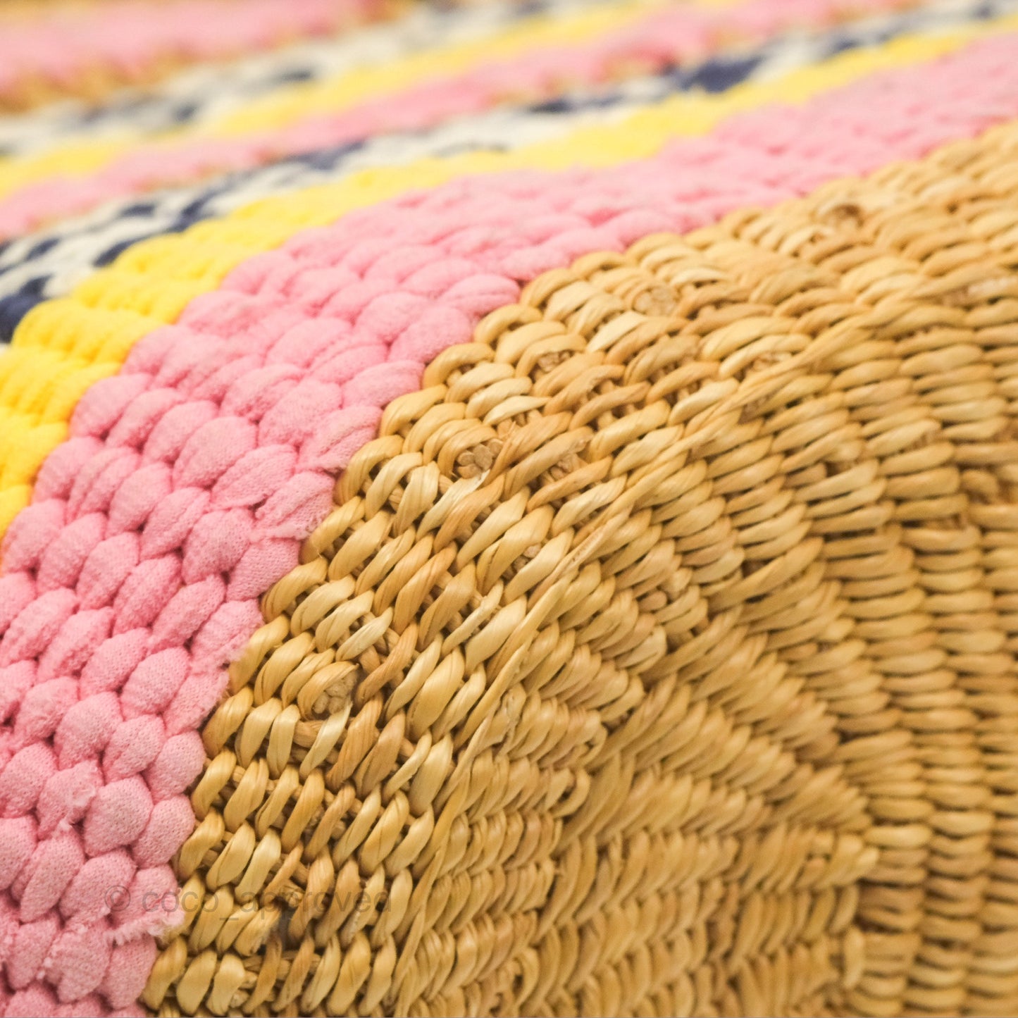 Loewe x Paula’s Ibiza Striped Raffia Basket Bag