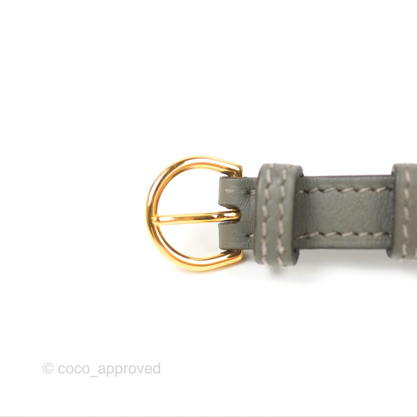 Hermès 24/24 21 Mini Gris Meyer 0L Evercolor/Swift Gold Hardware