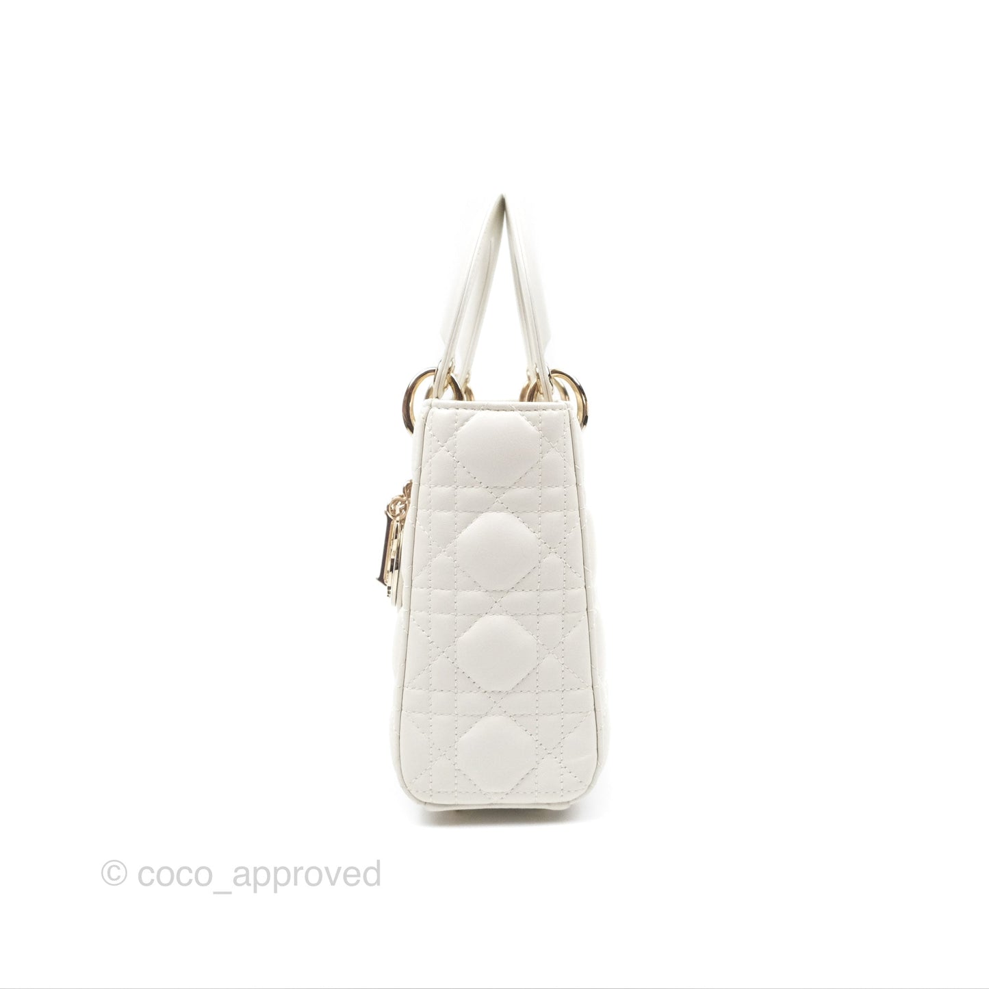 Christian Dior Small Lady Dior My ABCDior Bag Latte Cannage Lambskin