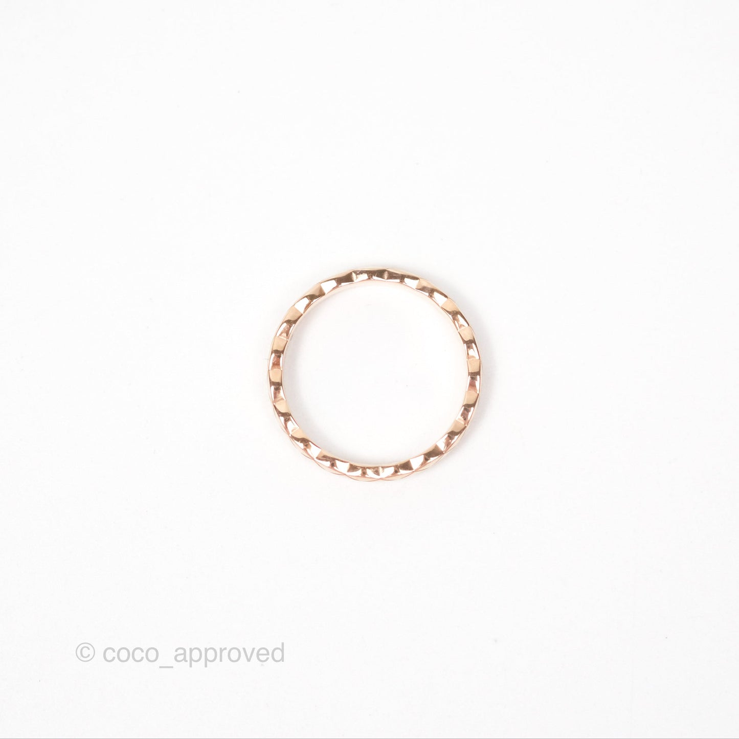 Chanel Coco Crush Ring 18K Beige Gold Size 55