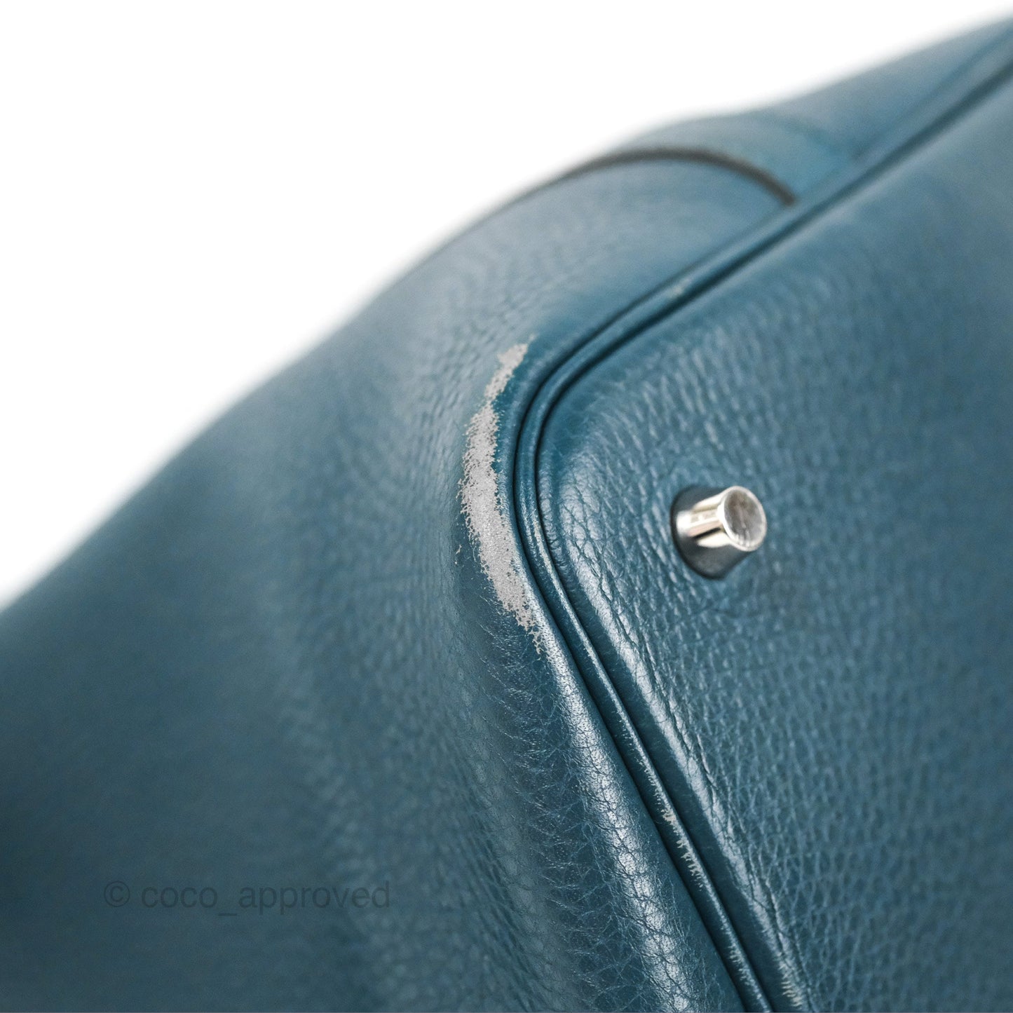 Hermès Picotin 22 Vert Bosphore Clemence Silver Hardware