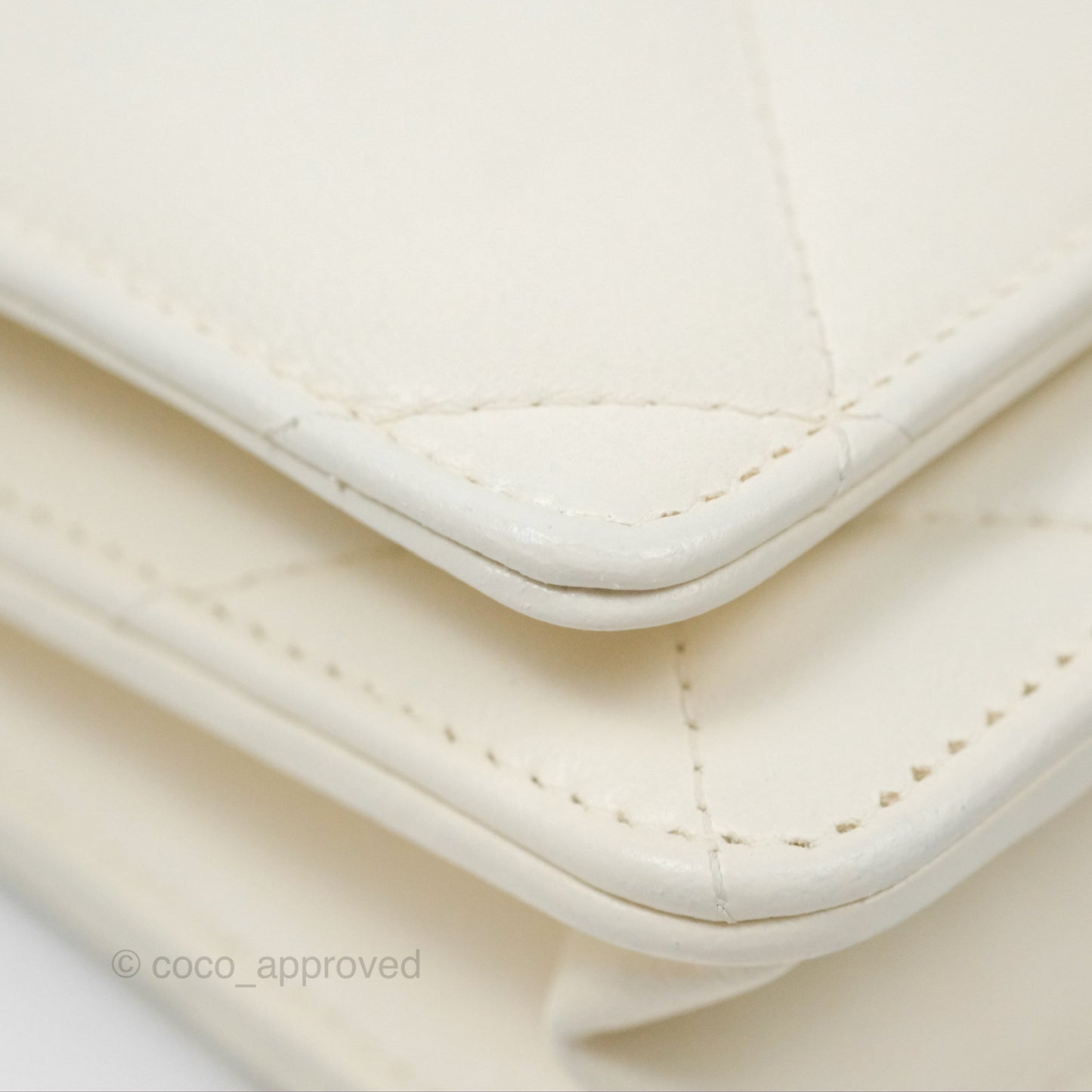Chanel 19 Wallet on Chain WOC White Mixed Hardware