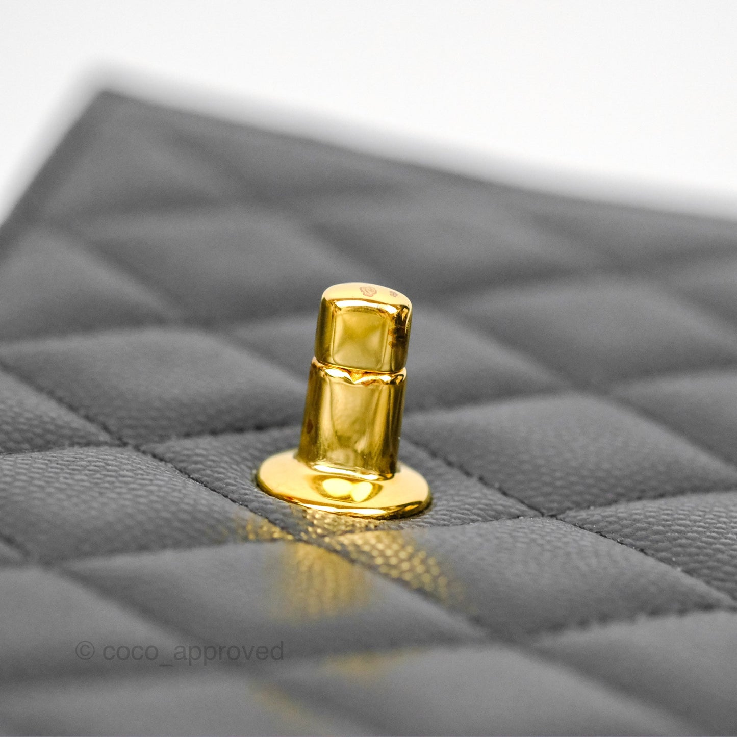 Chanel WOC Bag Charm Black Caviar Gold Hardware
