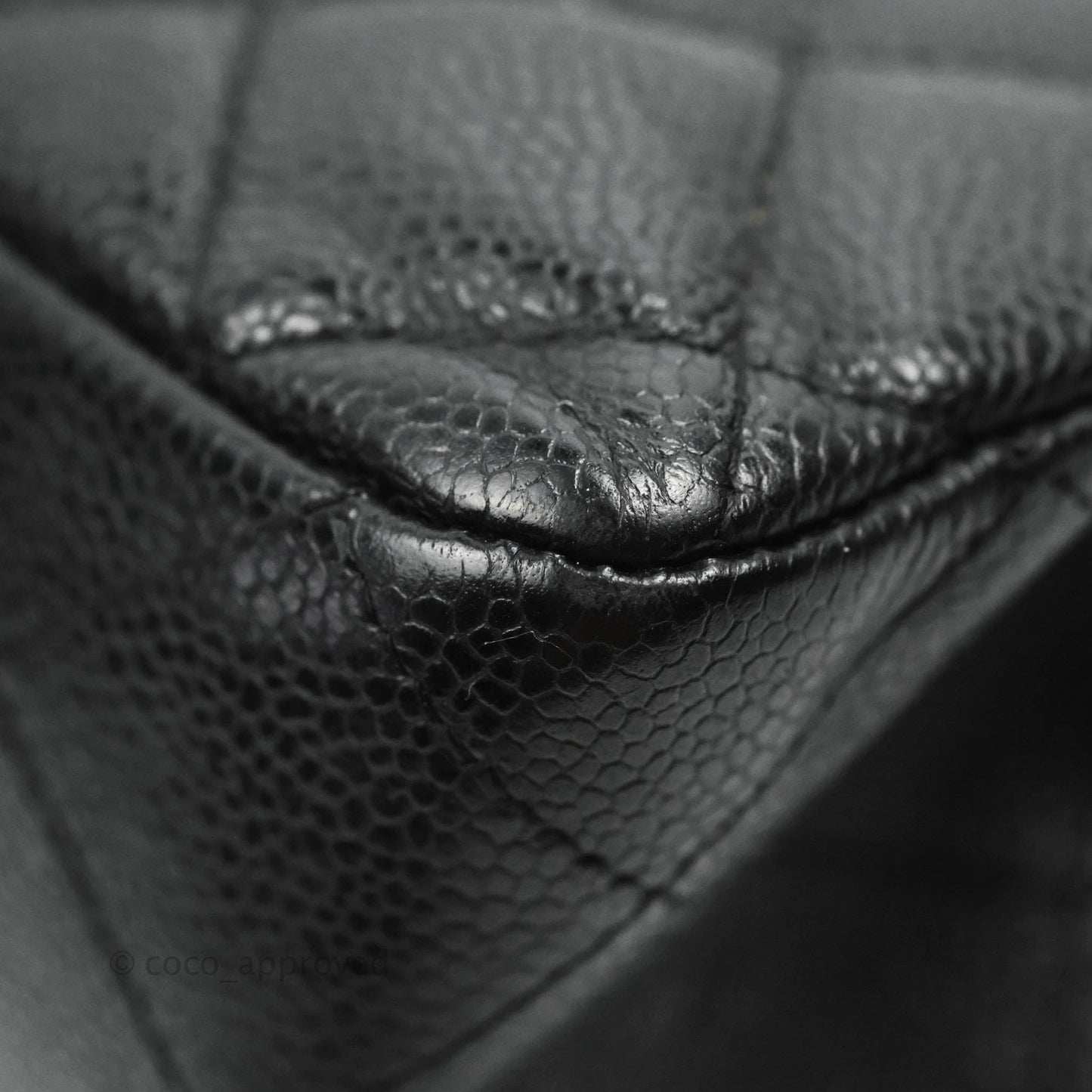 Chanel Single Flap Maxi Caviar Black Silver Hardware