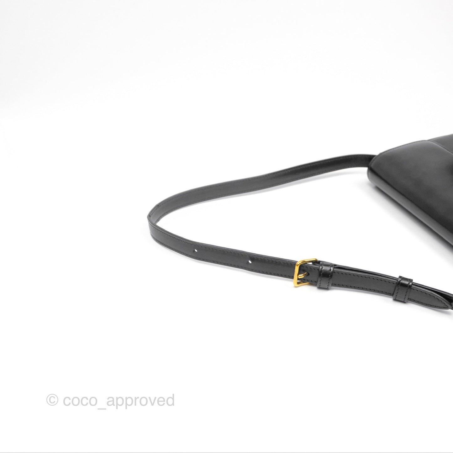 Celine Triomphe Shoulder Bag Black Calfskin