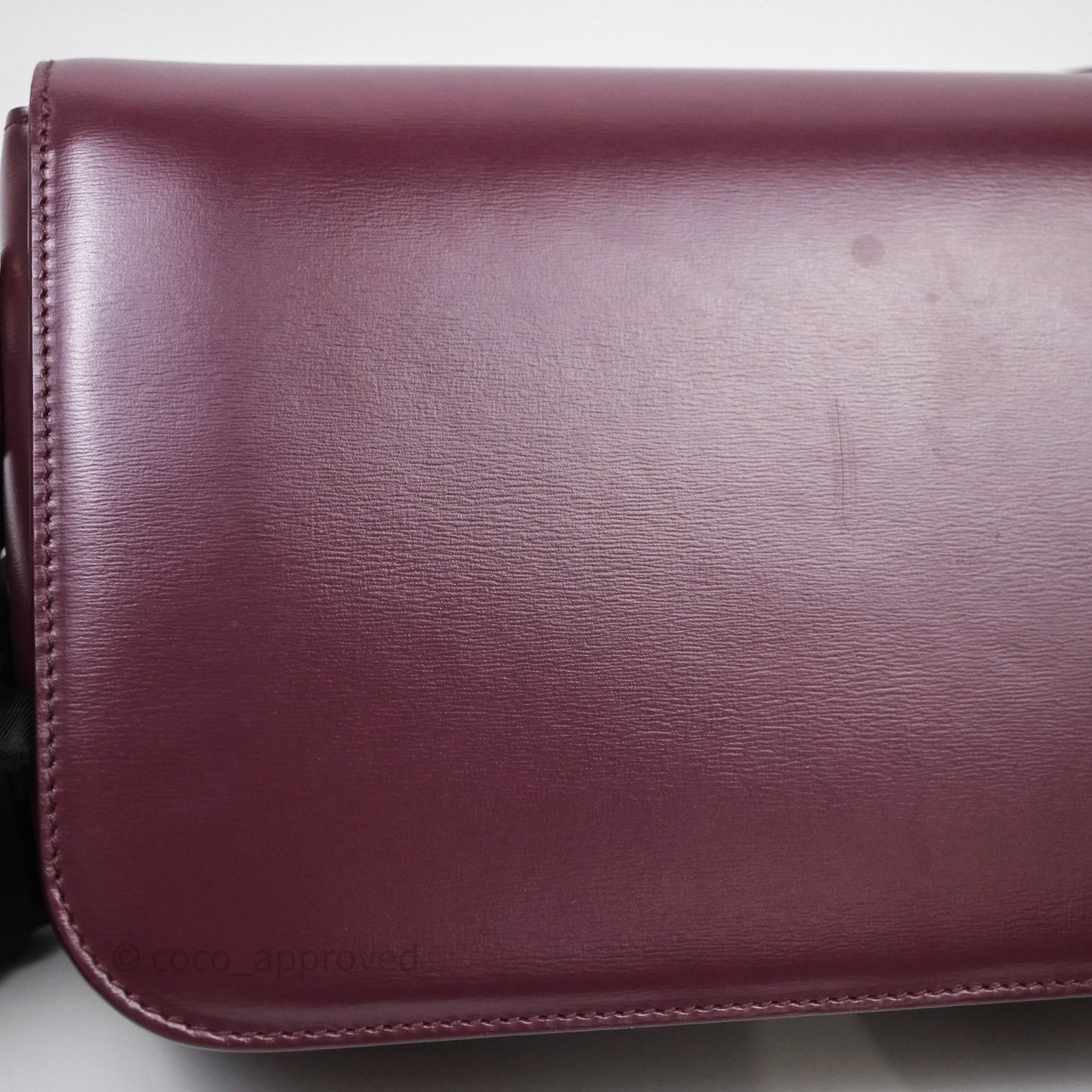 Celine Medium Triomphe Acai Burgundy Shiny Calfskin Gold Hardware