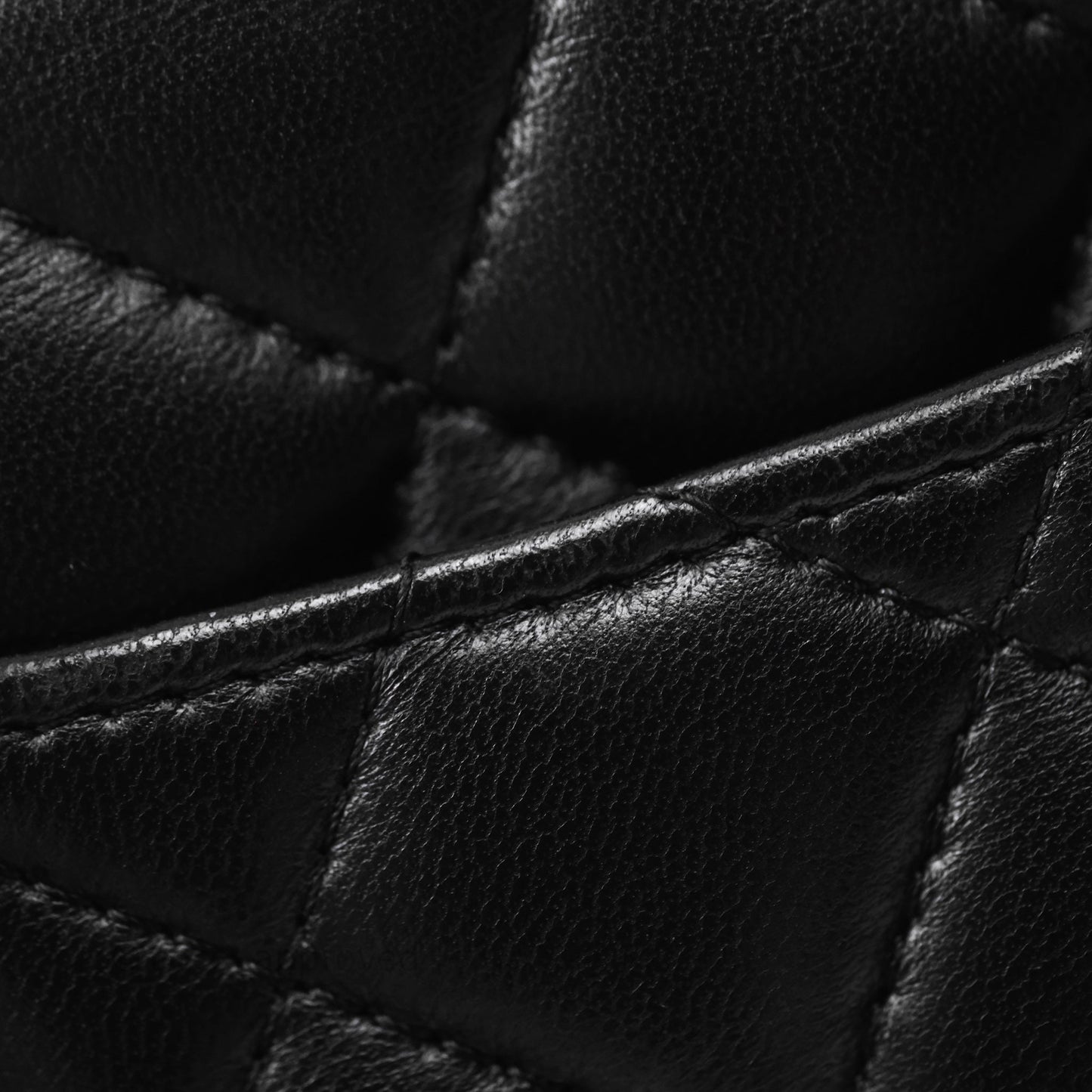 Chanel Quilted Pearl Crush Wallet on Chain WOC Black Lambskin Aged Gold Hardware