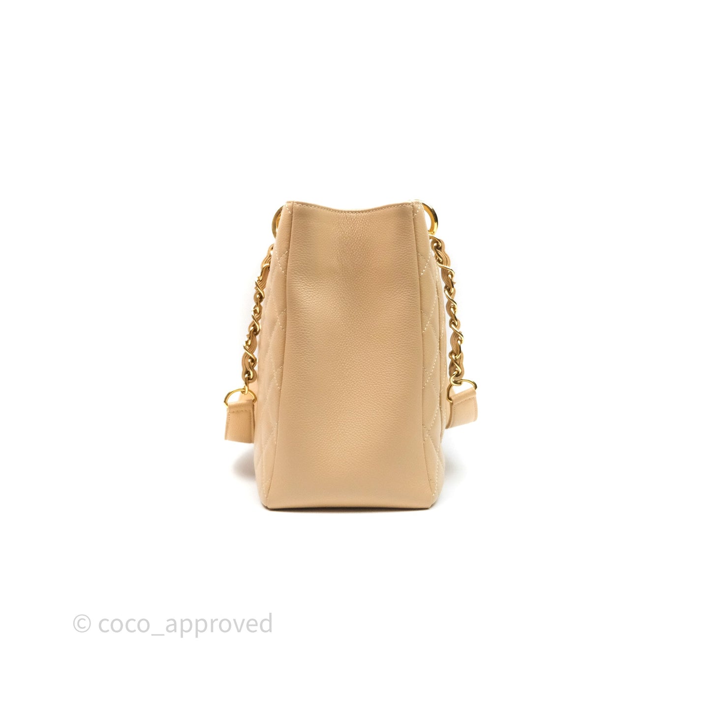 Chanel GST Beige Caviar Gold Hardware