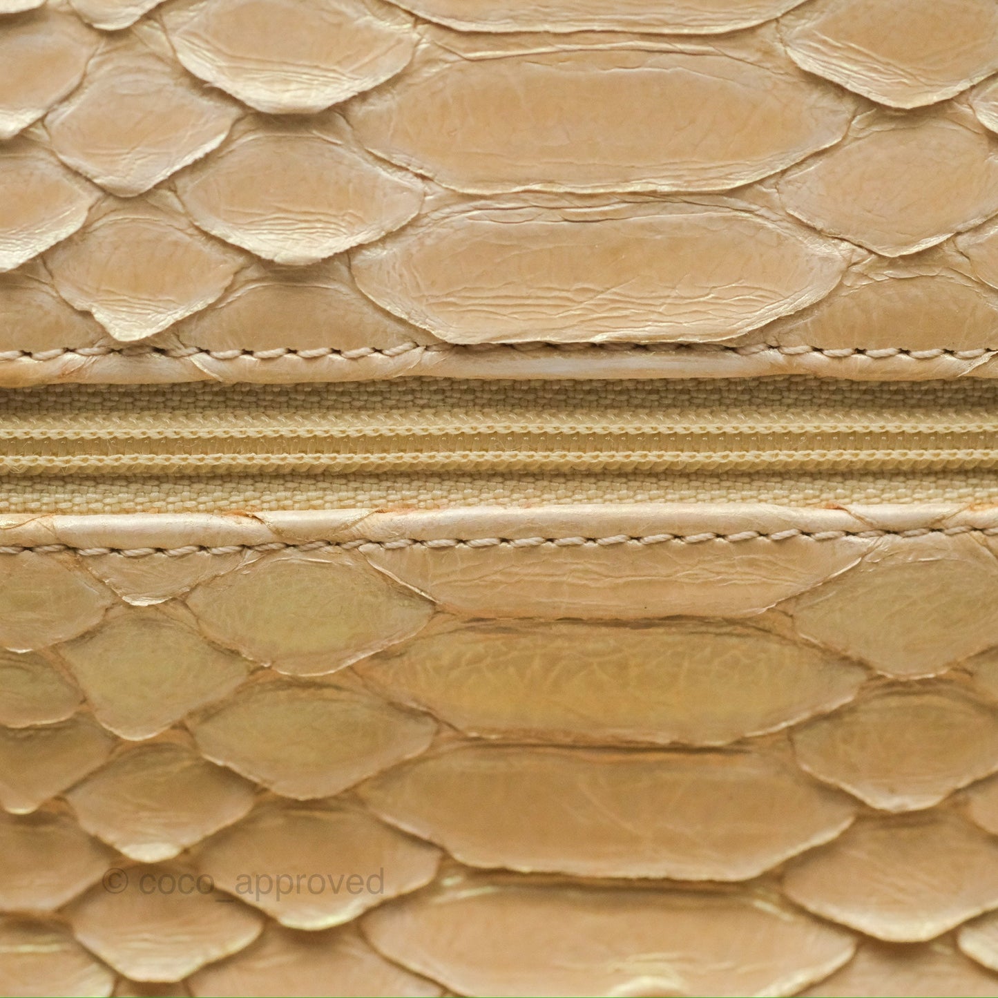 Chanel Jumbo Double Flap Iridescent Gold Python Gold Hardware⁣⁣