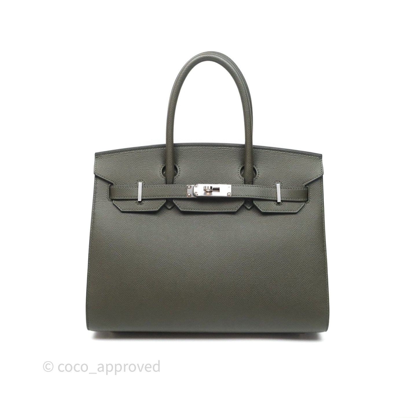 Hermès Birkin 30 Vert de Gris C6 Epsom Sliver Hardware