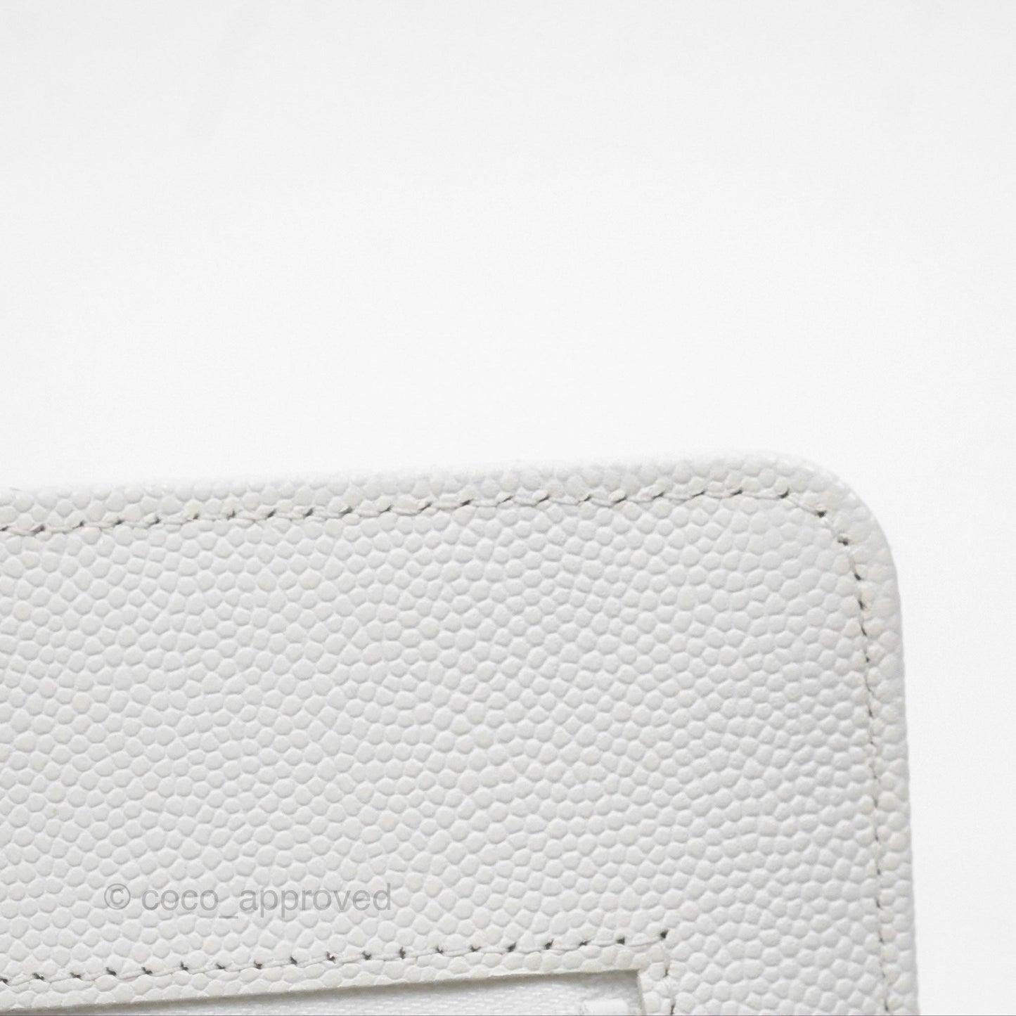 Chanel Quilted Classic Wallet on Chain WOC White Caviar Gold Hardware