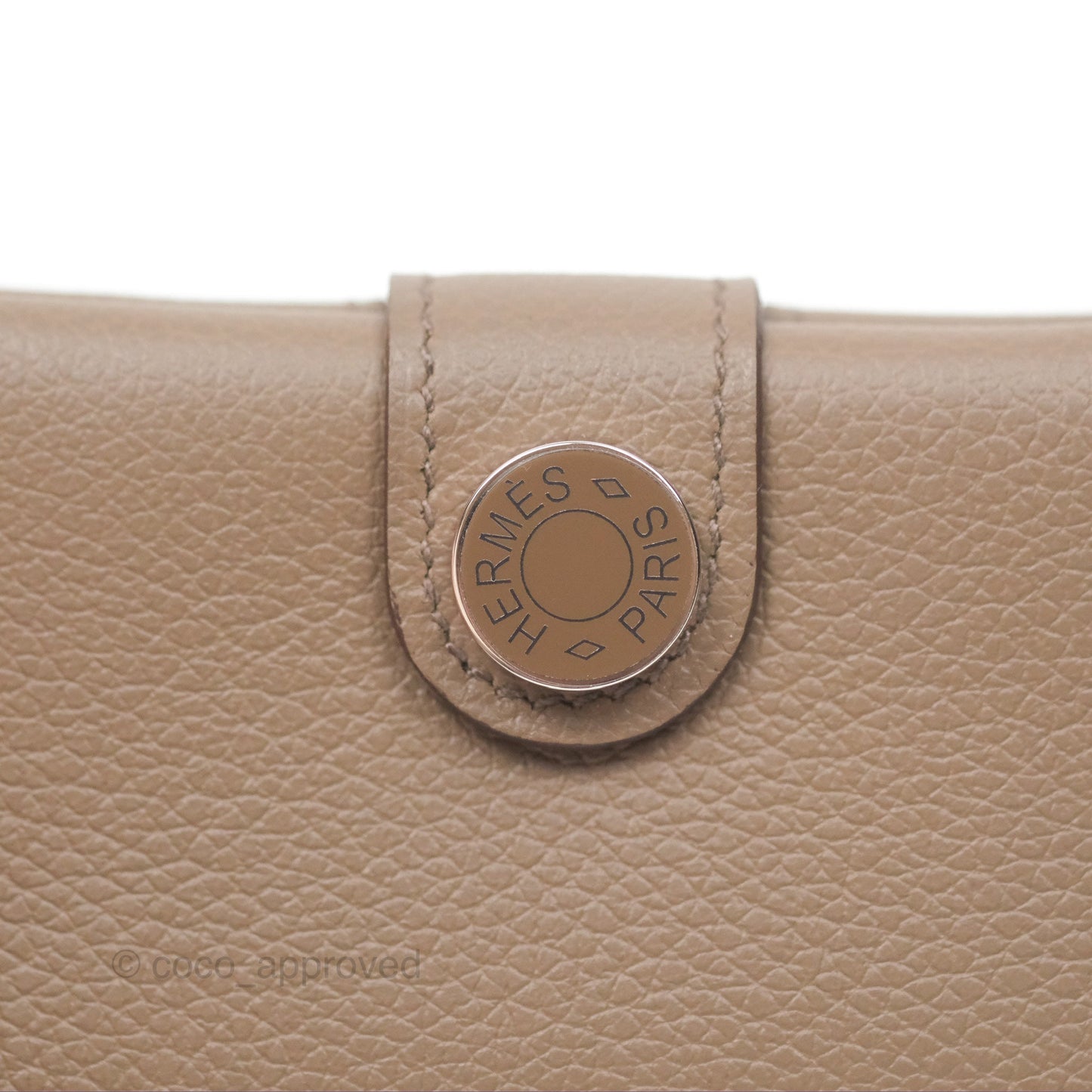 Hermès R.M.S Card Holder Etoupe Palladium Hardware