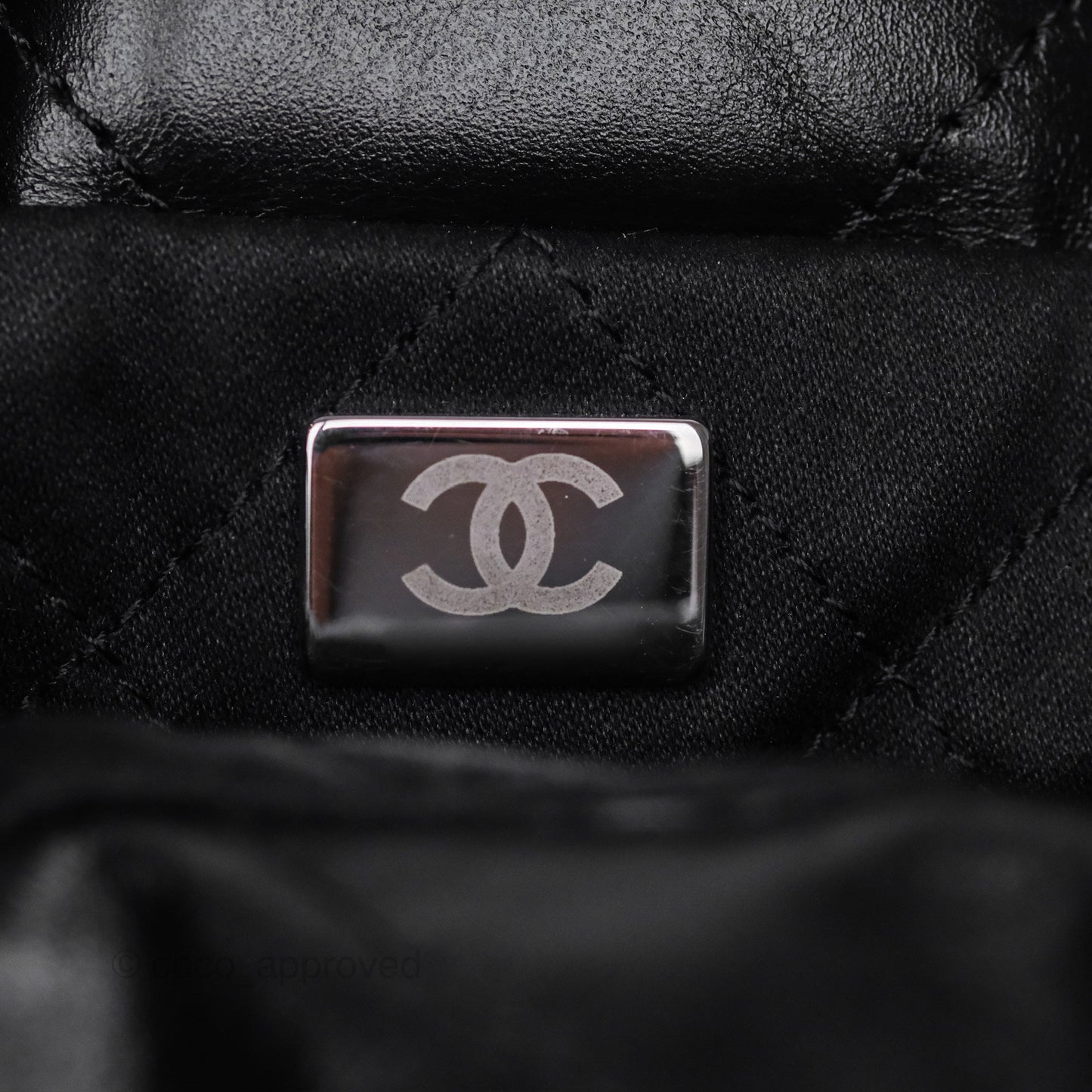 Chanel 22 Small Quilted So Black Shiny Crumpled Calfskin