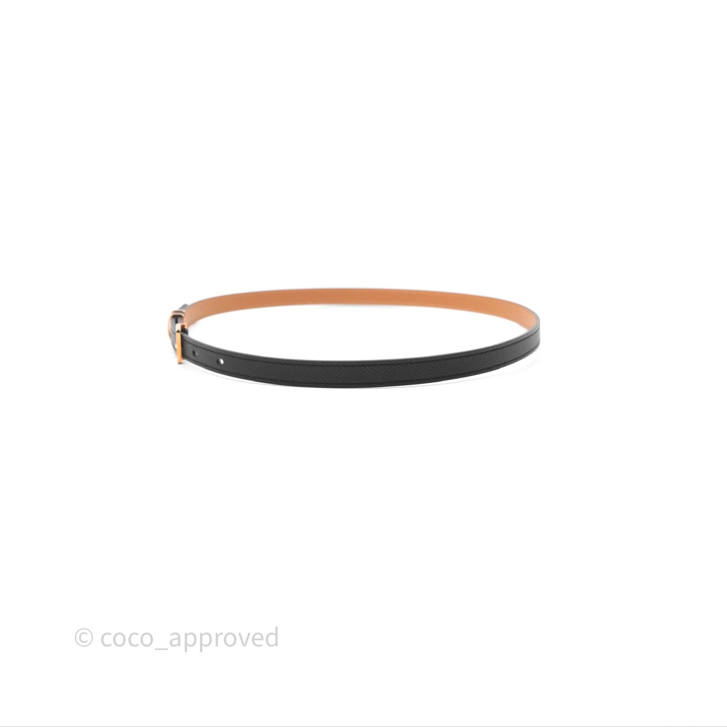 Hermès Pop H 15 Belt Noir Epsom Rose Gold Hardware