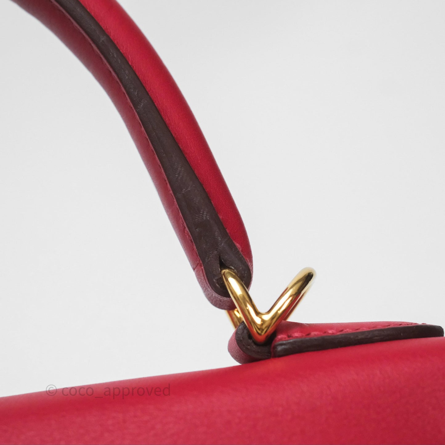 Hermès Kelly II 25 Retourne Swift Rouge Piment 5X Gold Hardware