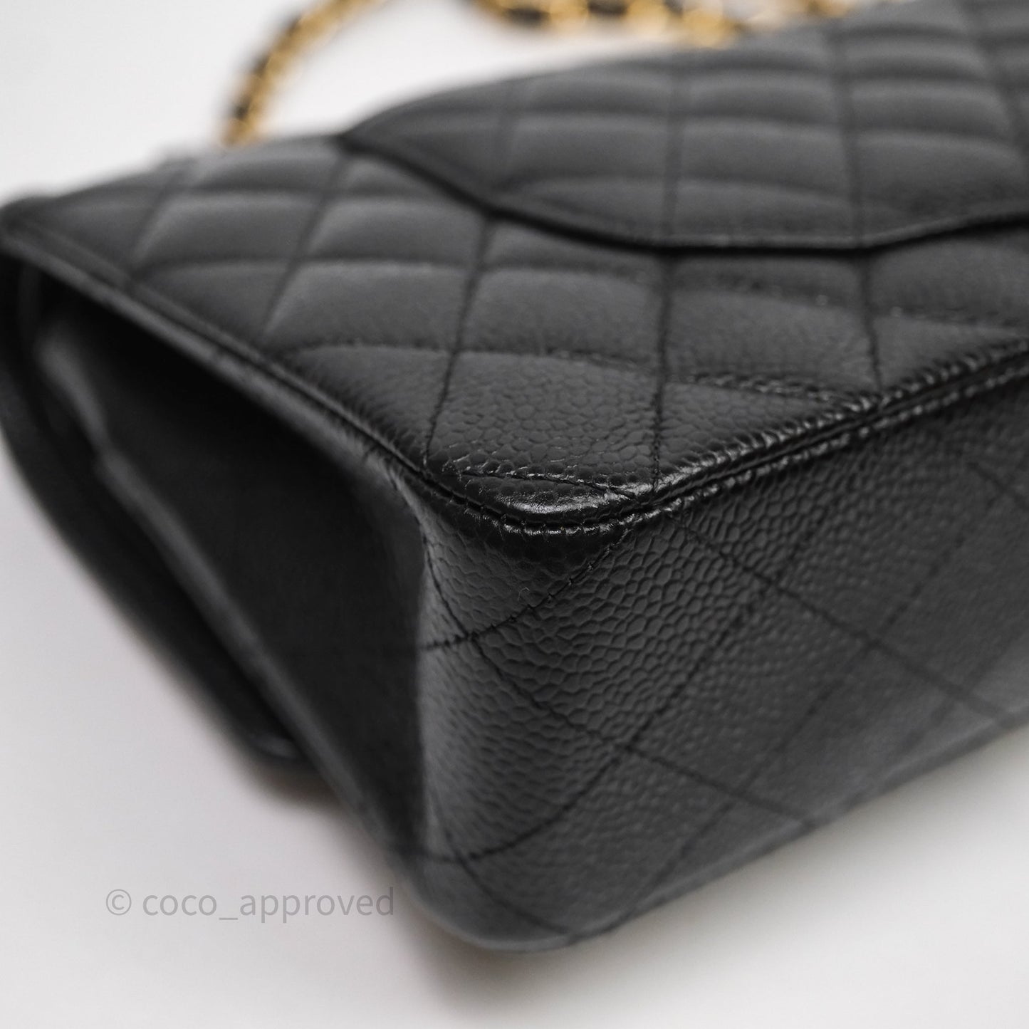 Chanel Classic Medium Flap Quilted Black Caviar Gold Hardware