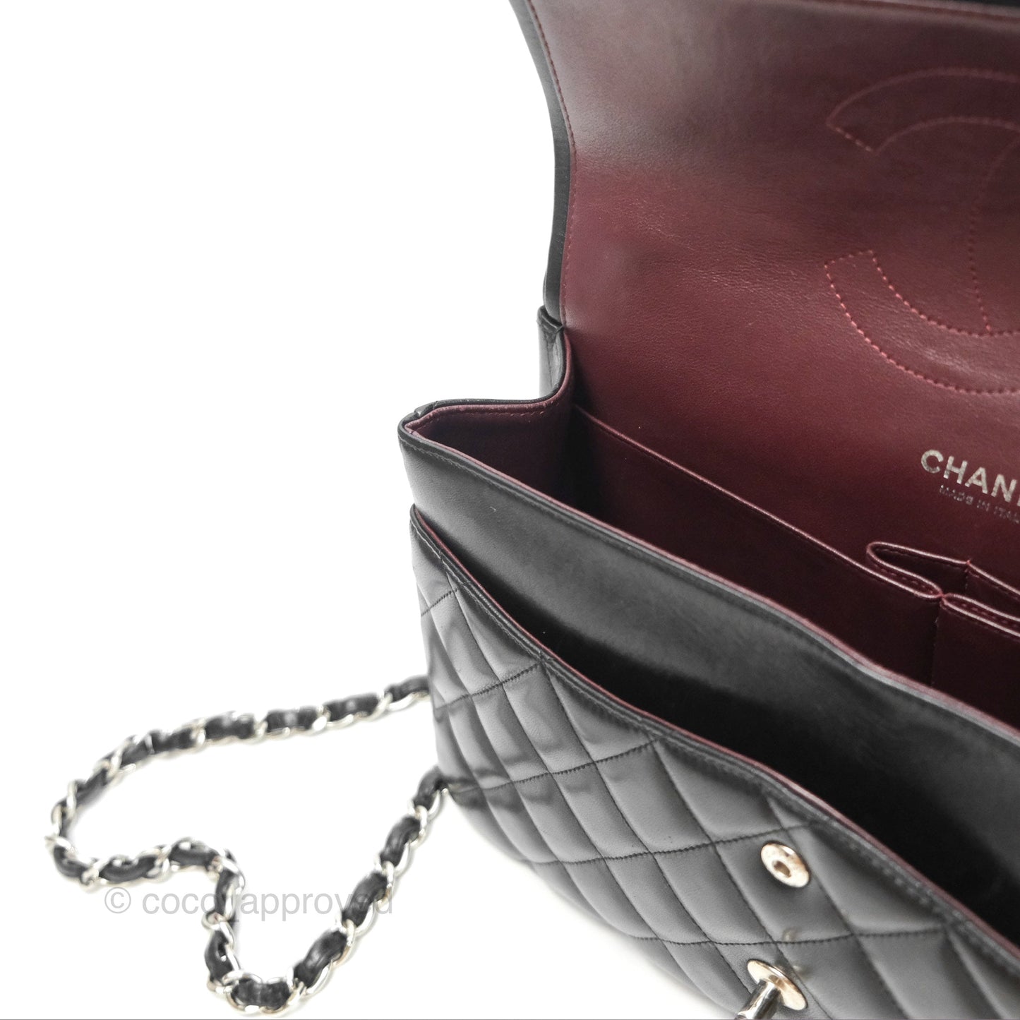 Chanel Jumbo Double Flap Black Lambskin Silver Hardware⁣⁣