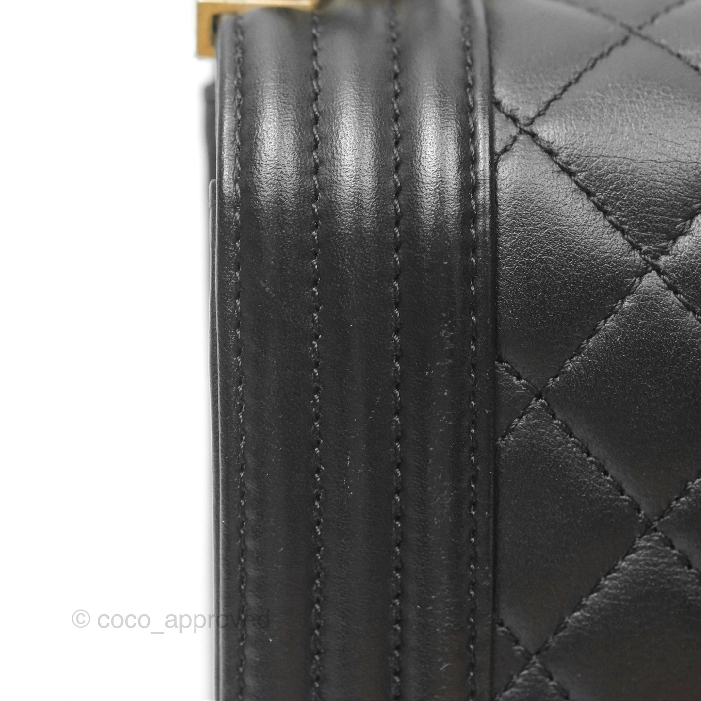 Chanel Small Boy Black Calfskin Gold Hardware