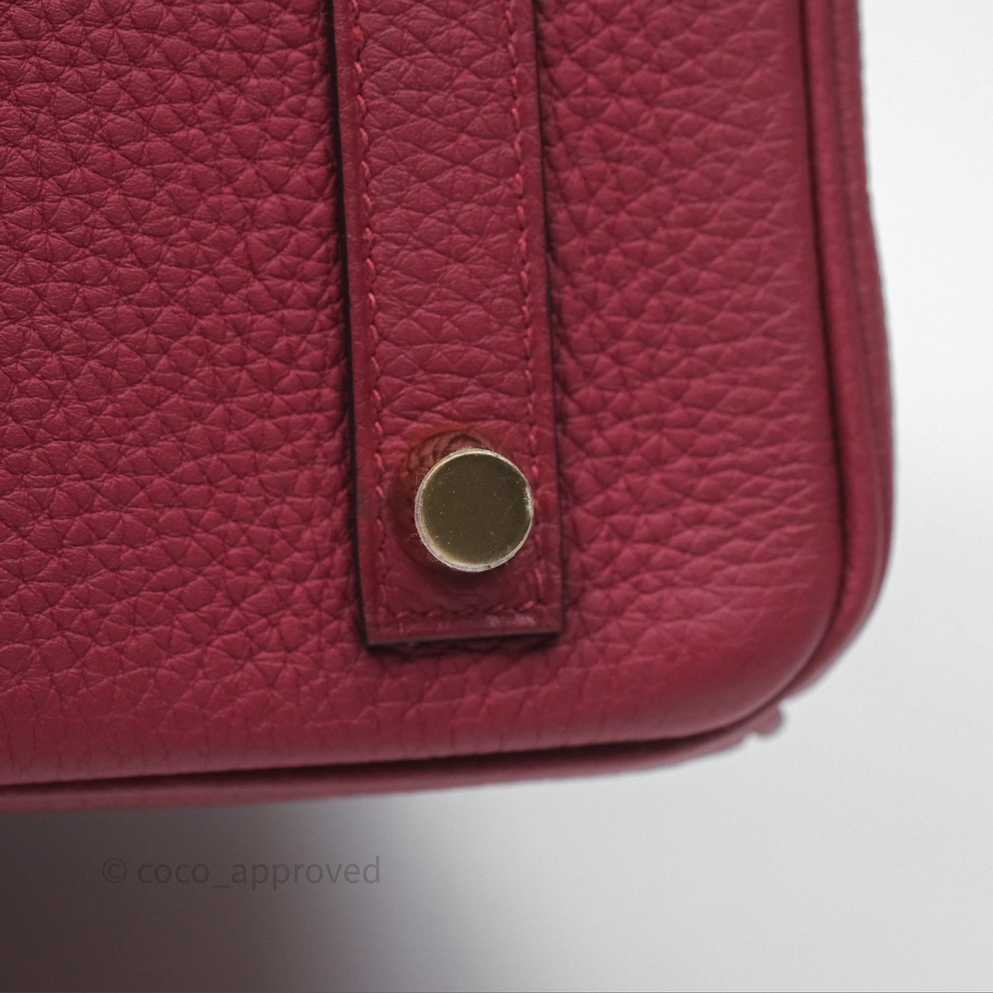 Hermès Birkin 25 Retourne Rouge Grenat Togo Gold Hardware