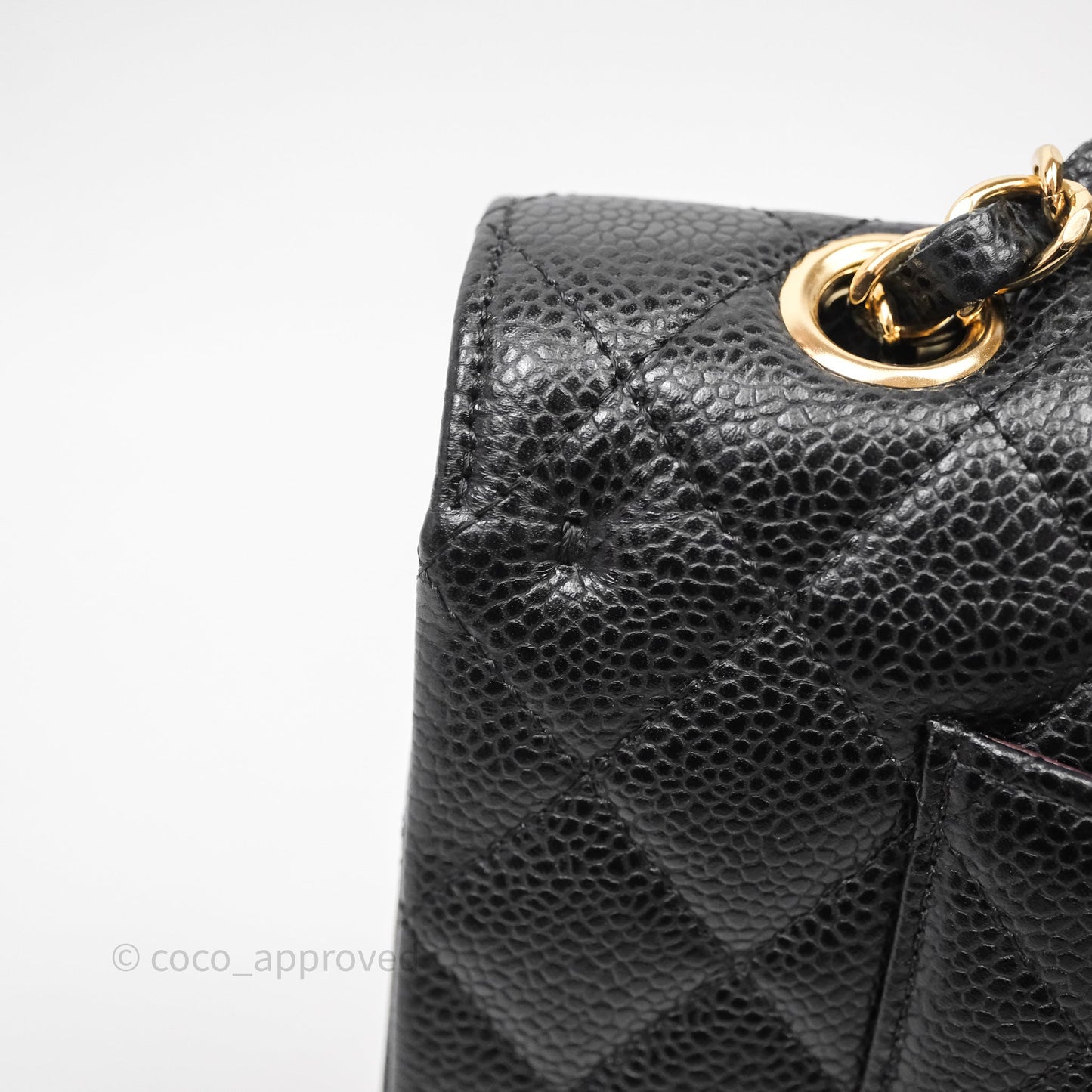 Chanel Classic M/L Medium Flap Quilted Black Caviar Gold Hardware