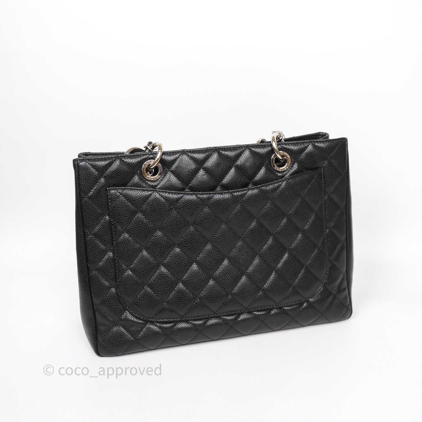 Chanel GST Black Caviar Silver Hardware