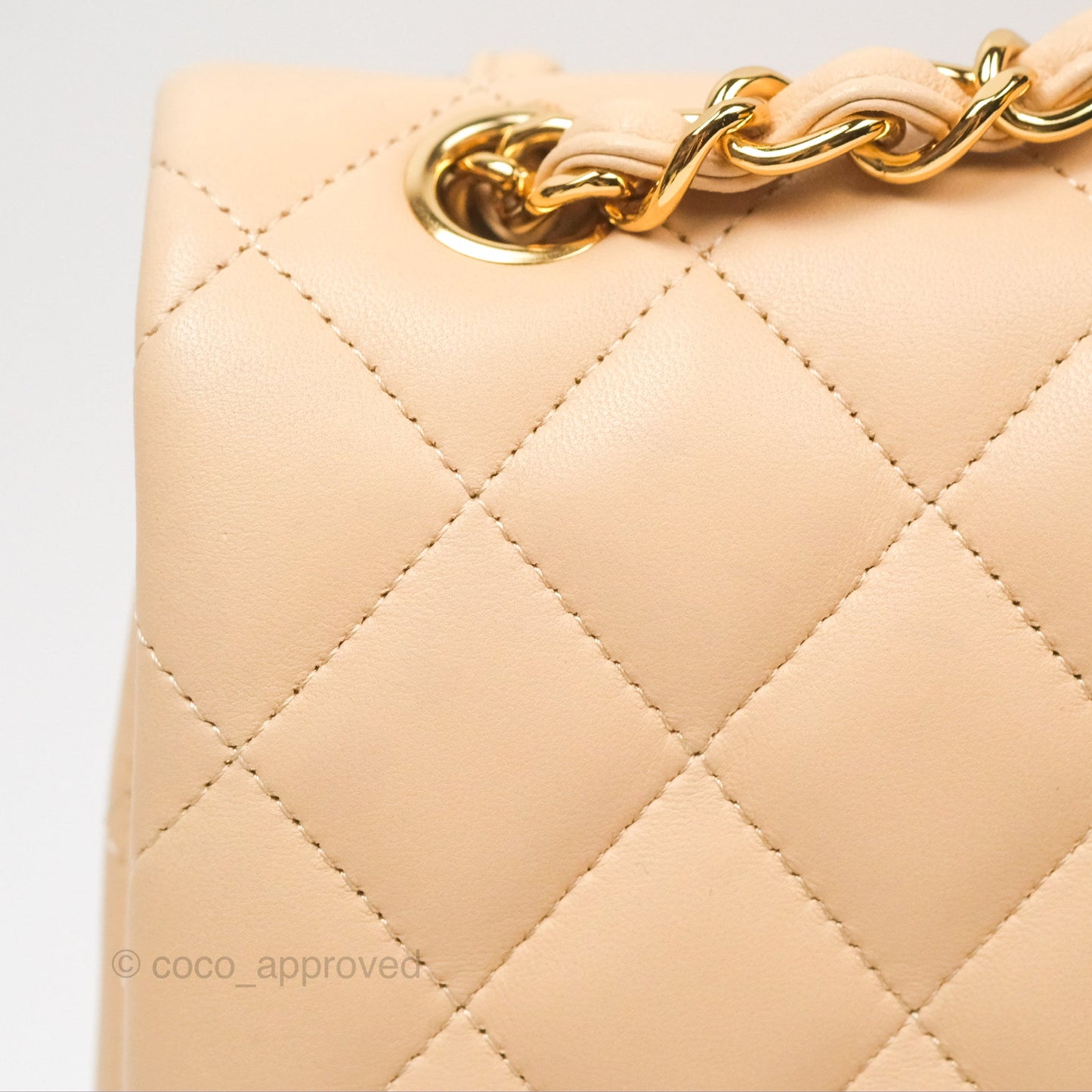 Chanel Jumbo Double Flap Beige Lambskin Gold Hardware⁣⁣
