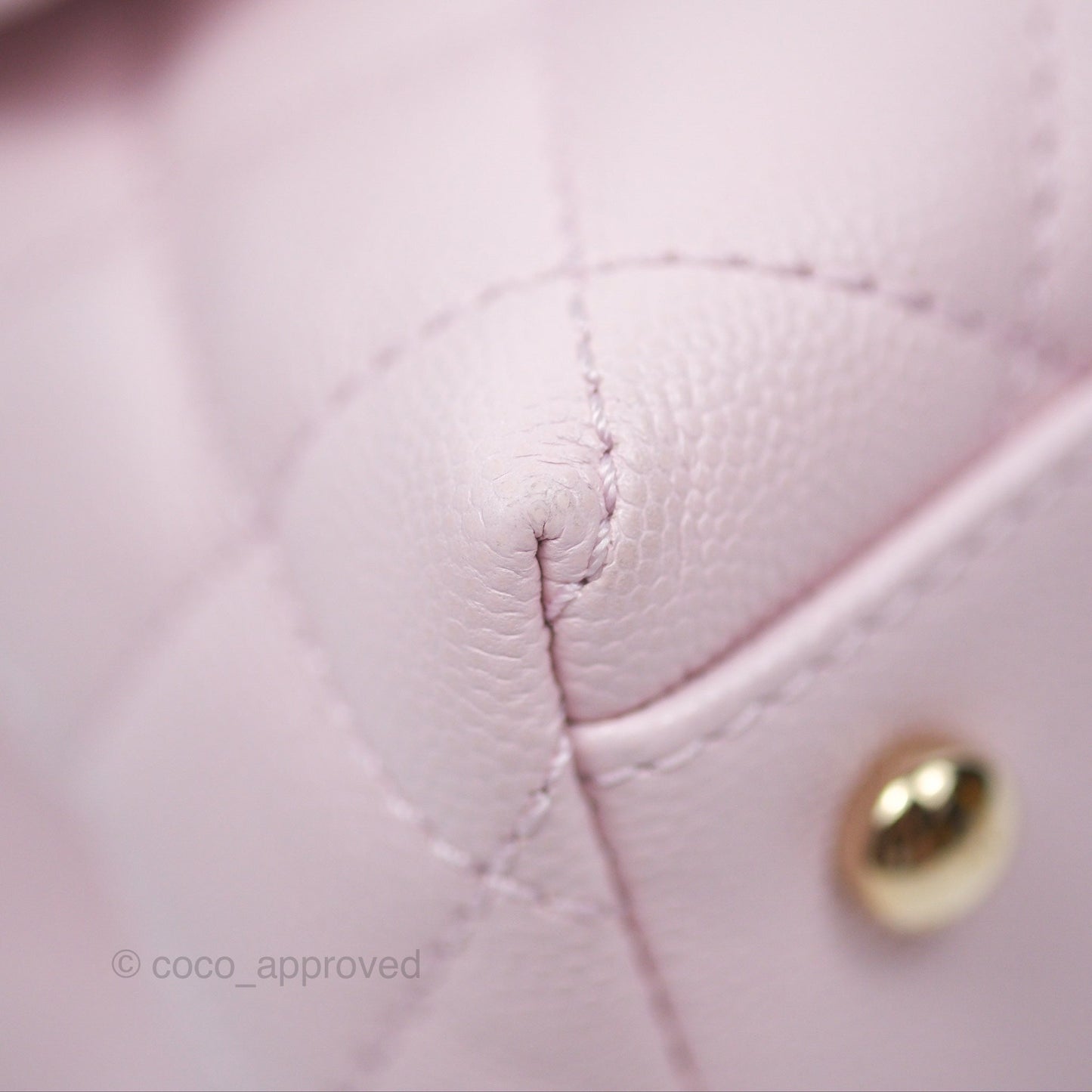 Chanel Small Coco Handle Light Pink Caviar Gold Hardware