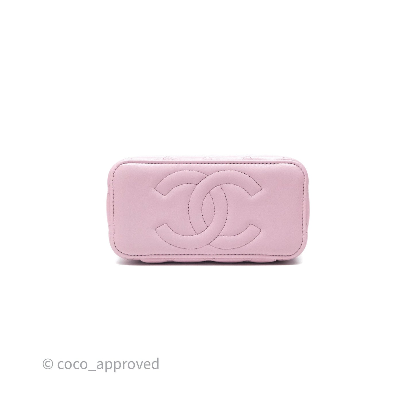 Chanel Vanity Rectangular Top Handle Lilac Lambskin Gold Hardware