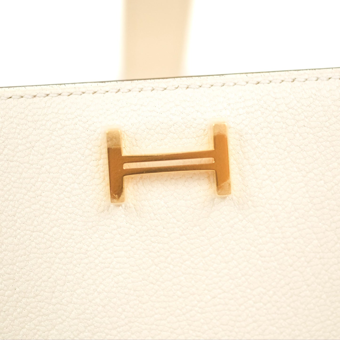 Hermes Bearn Trifold Compact Wallet Nata Epsom Gold Hardware
