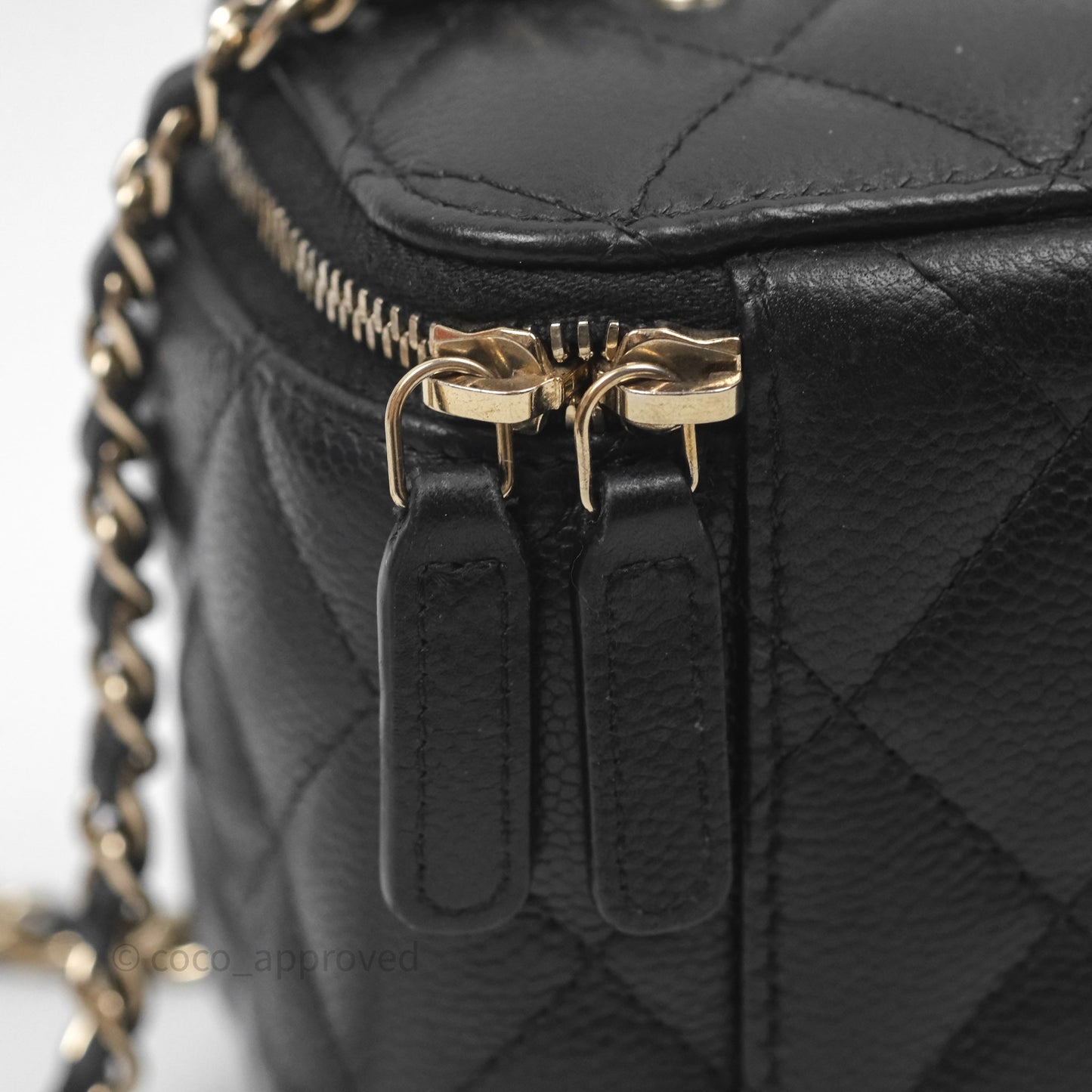 Chanel Vanity with CC Chain Black Caviar Gold Hardware