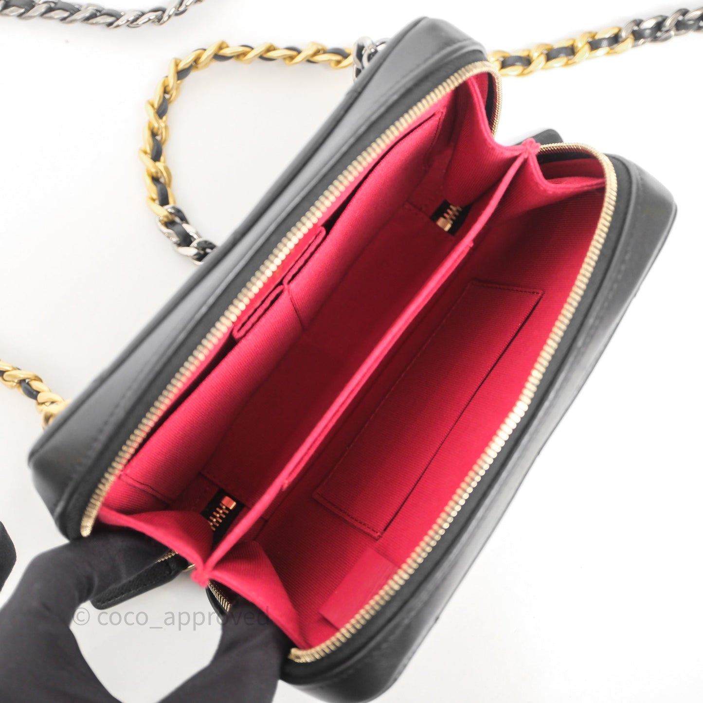 Chanel 19 Camera Bag Black Lambskin Mixed Hardware