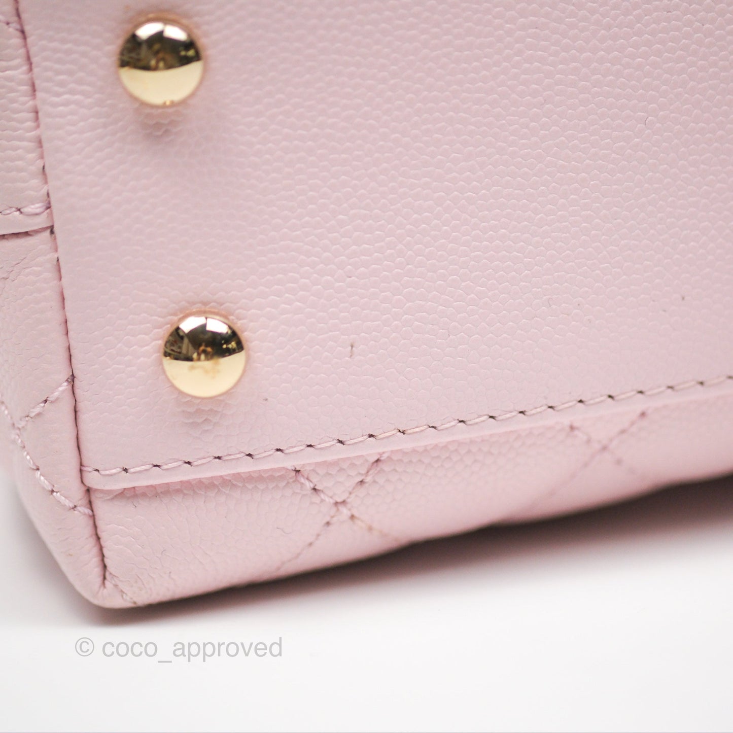 Chanel Small Coco Handle Light Pink Caviar Gold Hardware