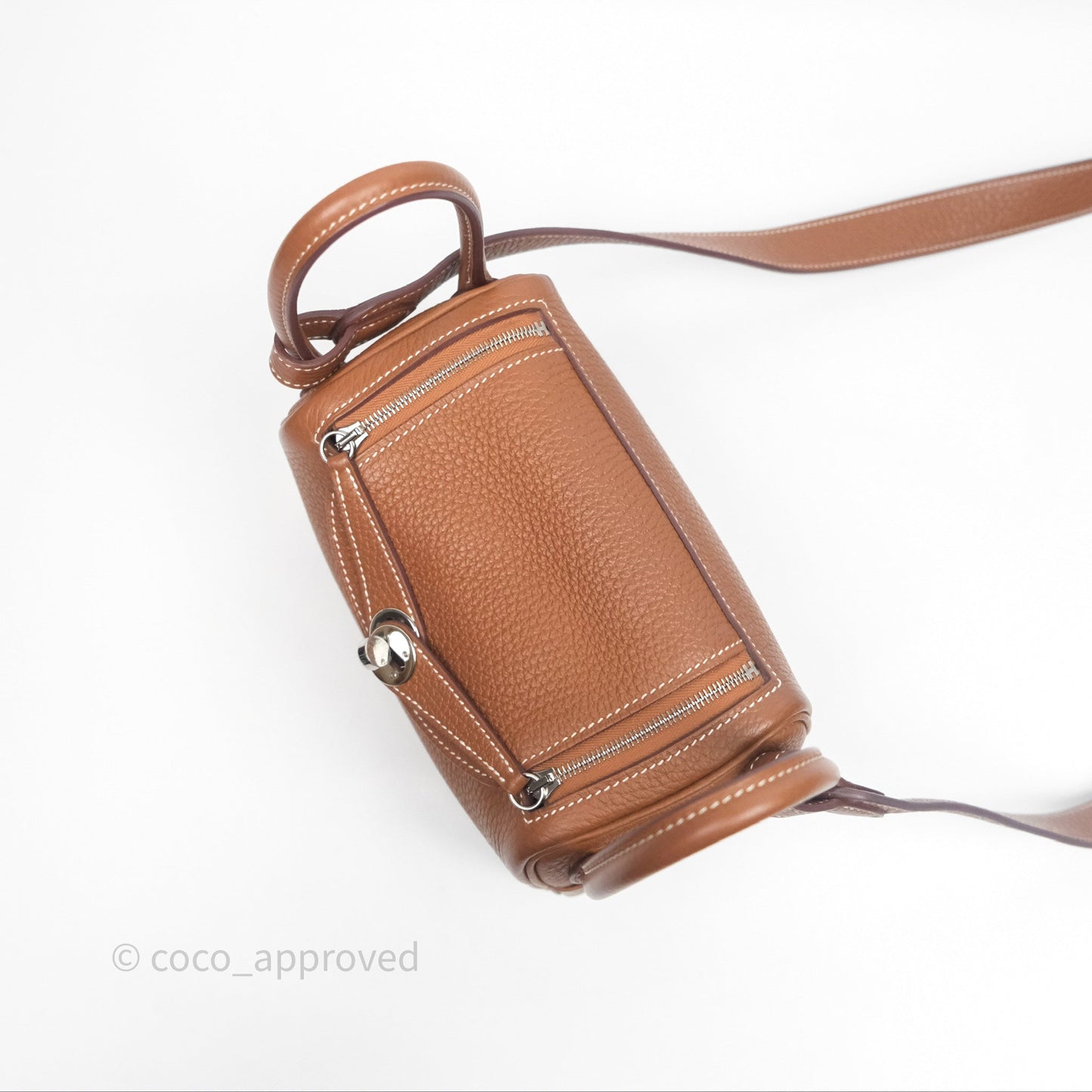 Hermès Mini Lindy 20 Gold Clemence Palladium Hardware