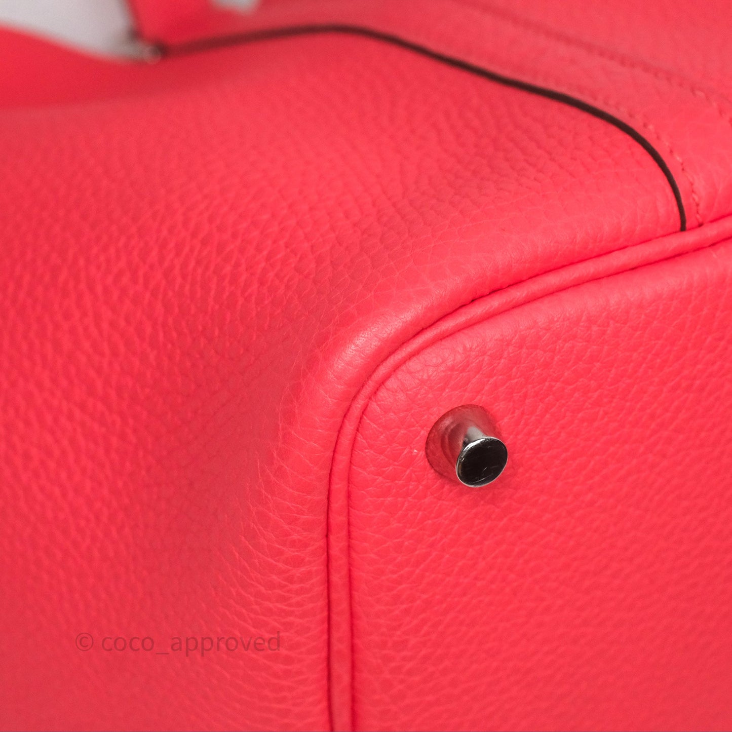 Hermès Picotin 18 Rose Texas Taurillon Clemence Palladium Hardware