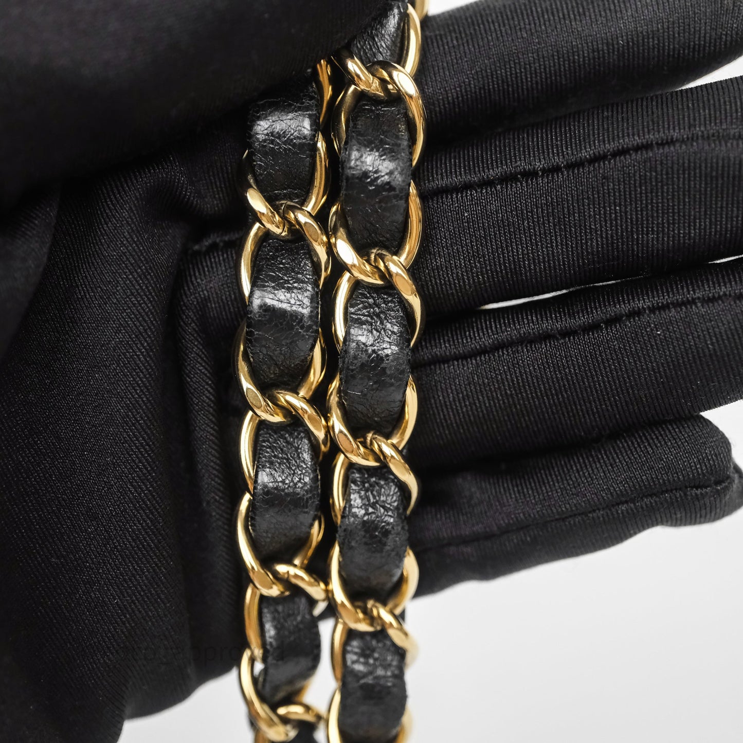 Chanel Mini Square Quilted Black Lambskin Gold Hardware