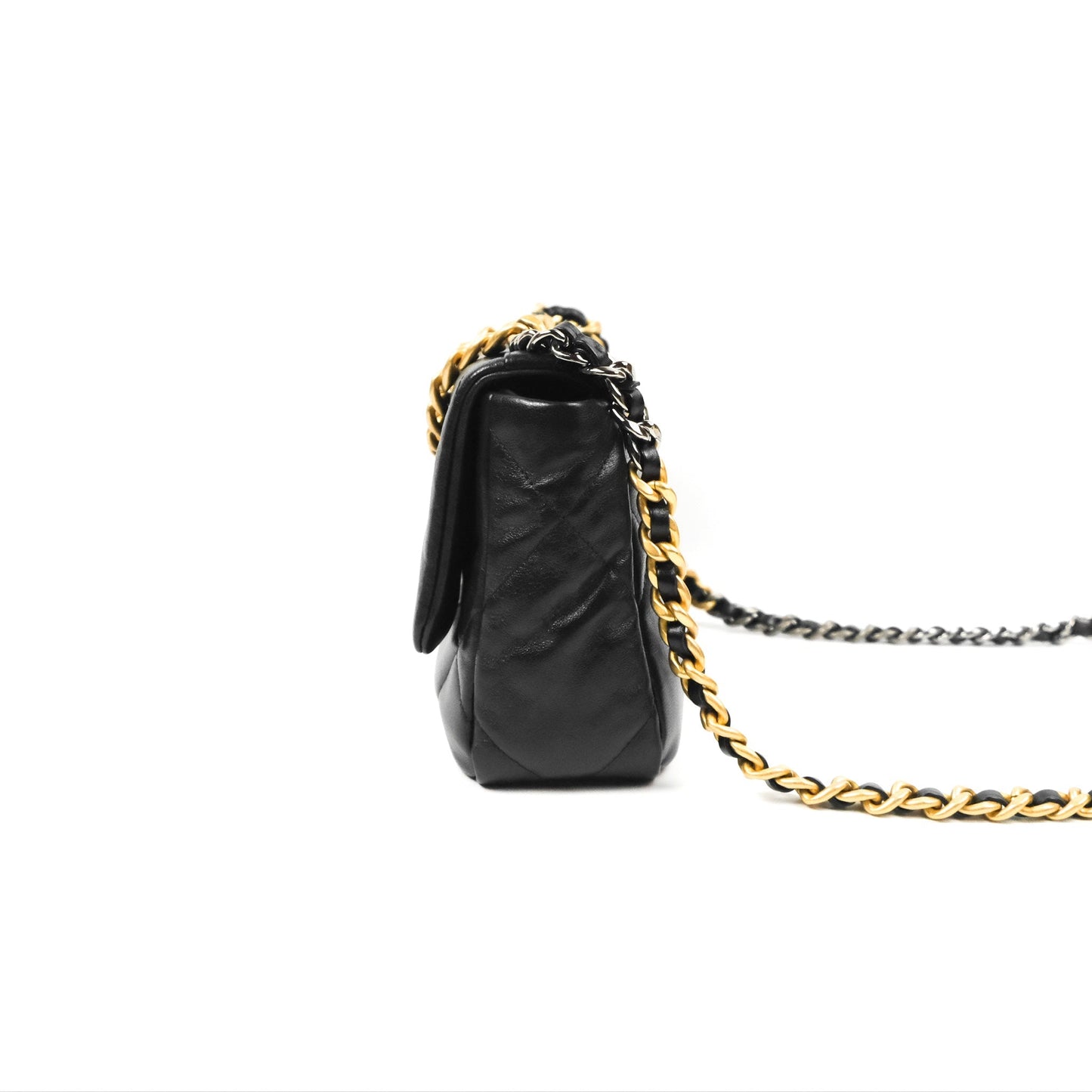 Chanel 19 Small Black Goatskin Mixed Hardware