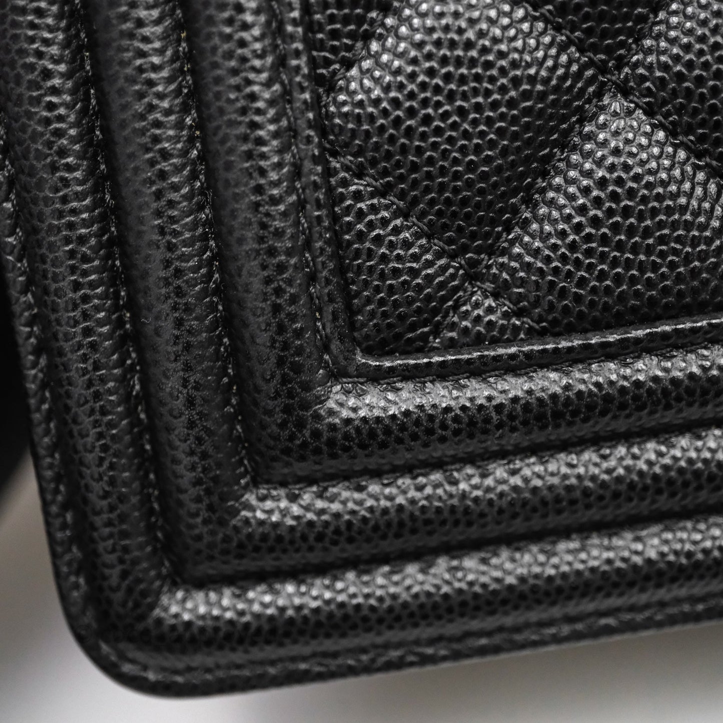 Chanel Quilted Medium Boy Black Caviar Ruthenium Hardware