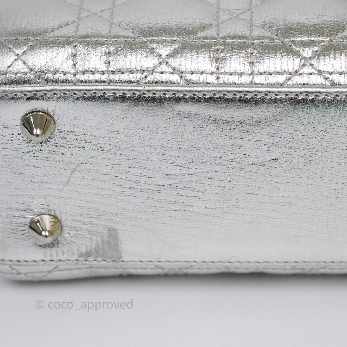 Dior My ABCDior Lady Dior Metallic Silver Cannage