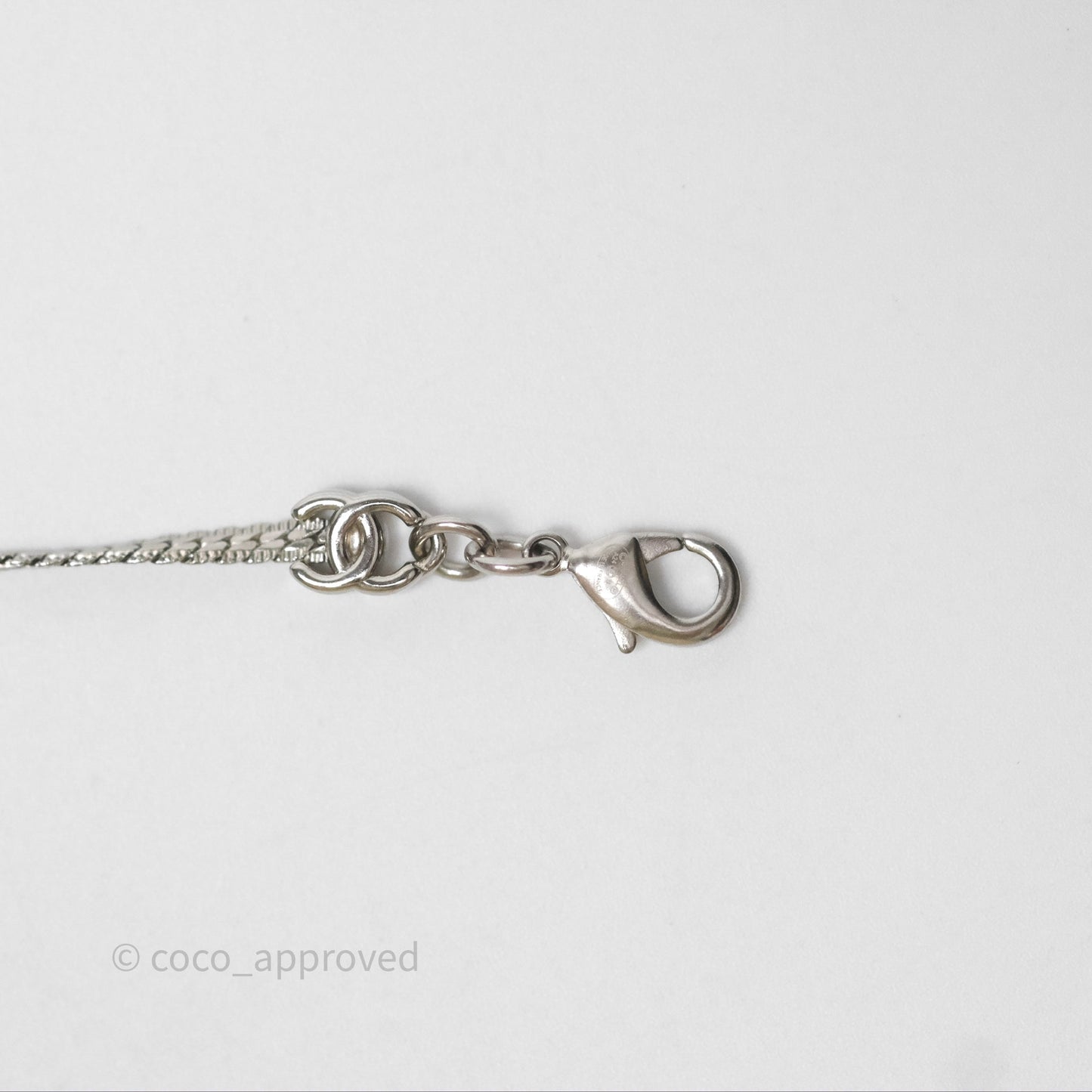 Chanel Five CC Choker Silve Tone 24B