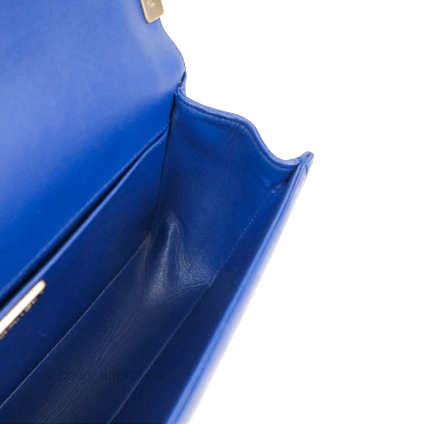Chanel Medium Boy Blue Python Matte Silver Hardware