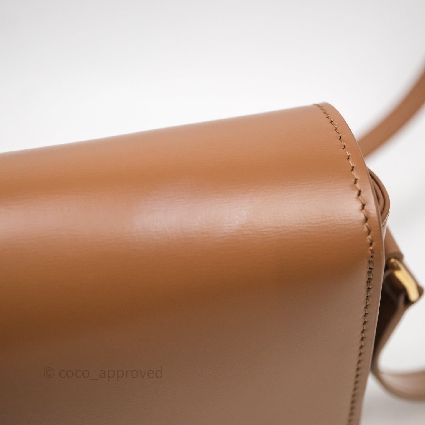 Celine Teen Triomphe Bag Shiny Calfskin Brown