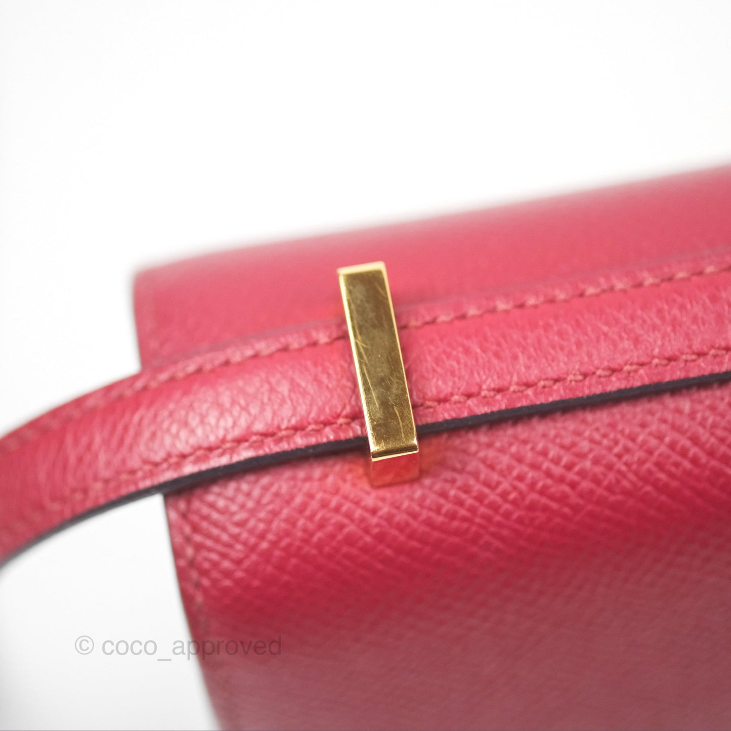 Hermès Constance Mini 18cm Rouge Grenat K1 Epsom Gold Hardware