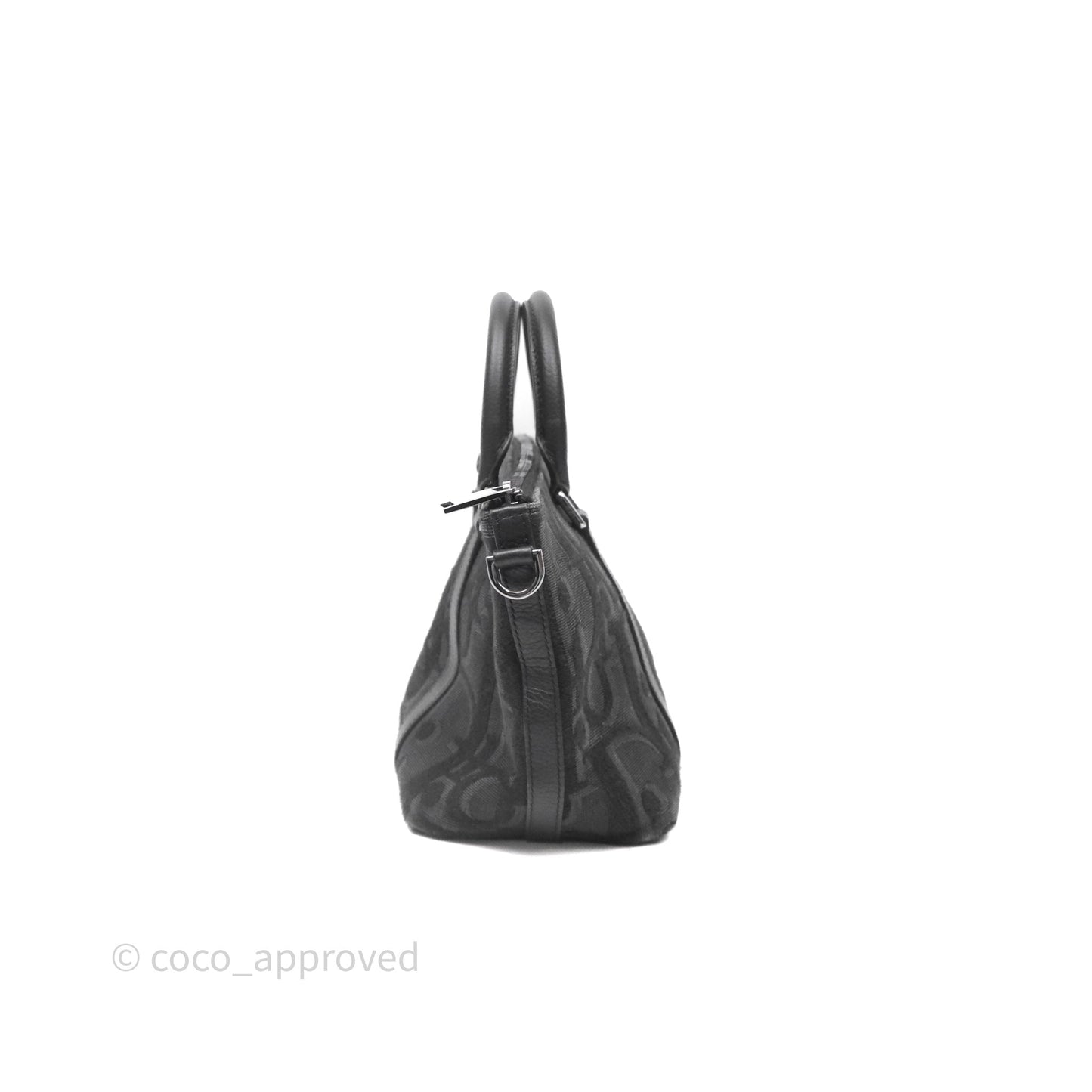 Christian Dior Oblique Jacquard Weekender Black Bag
