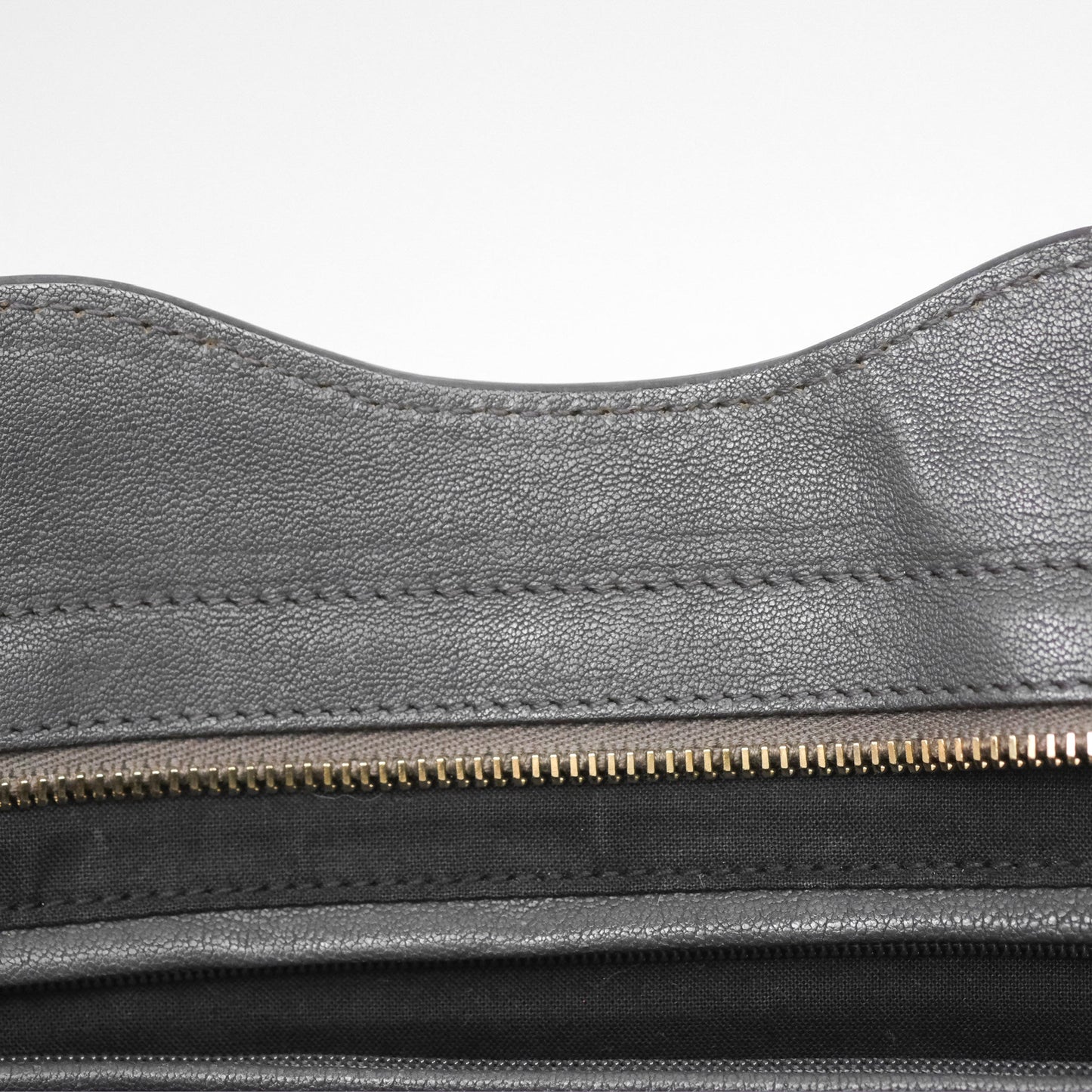 Saint Laurent Chyc Bag Dark Grey Calfskin Gold Hardware