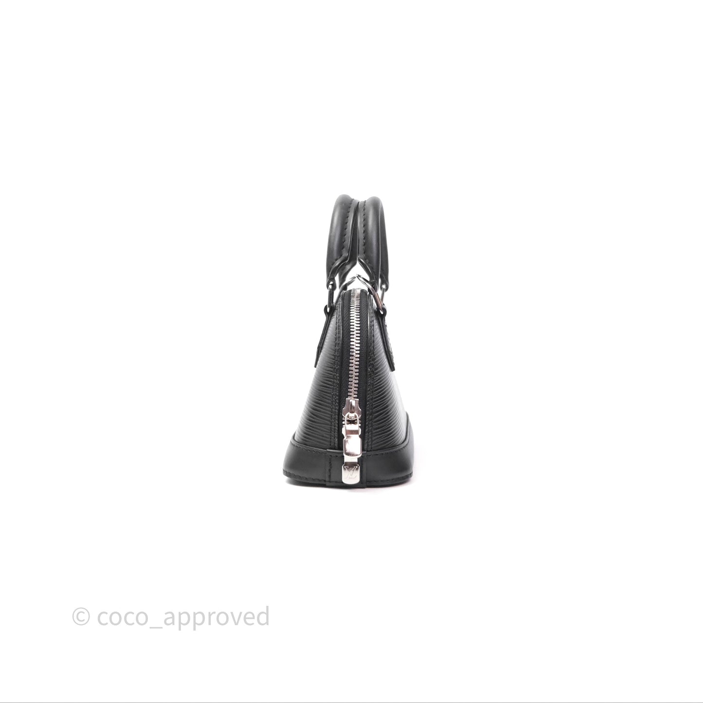 Louis Vuitton Alma Nano Black Silver Hardware