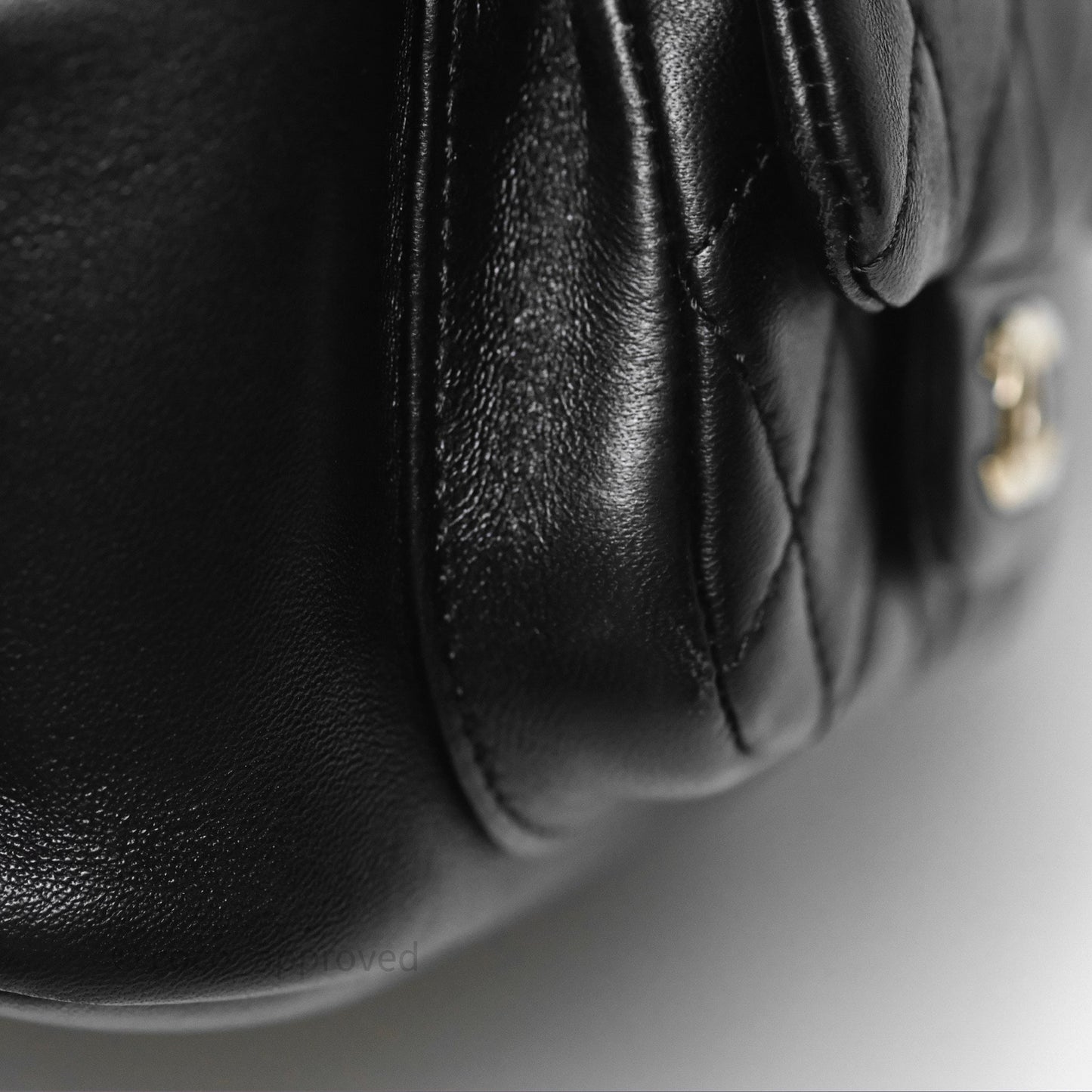 Chanel Small Duma Drawstring Backpack Black Lambskin Gold Hardware