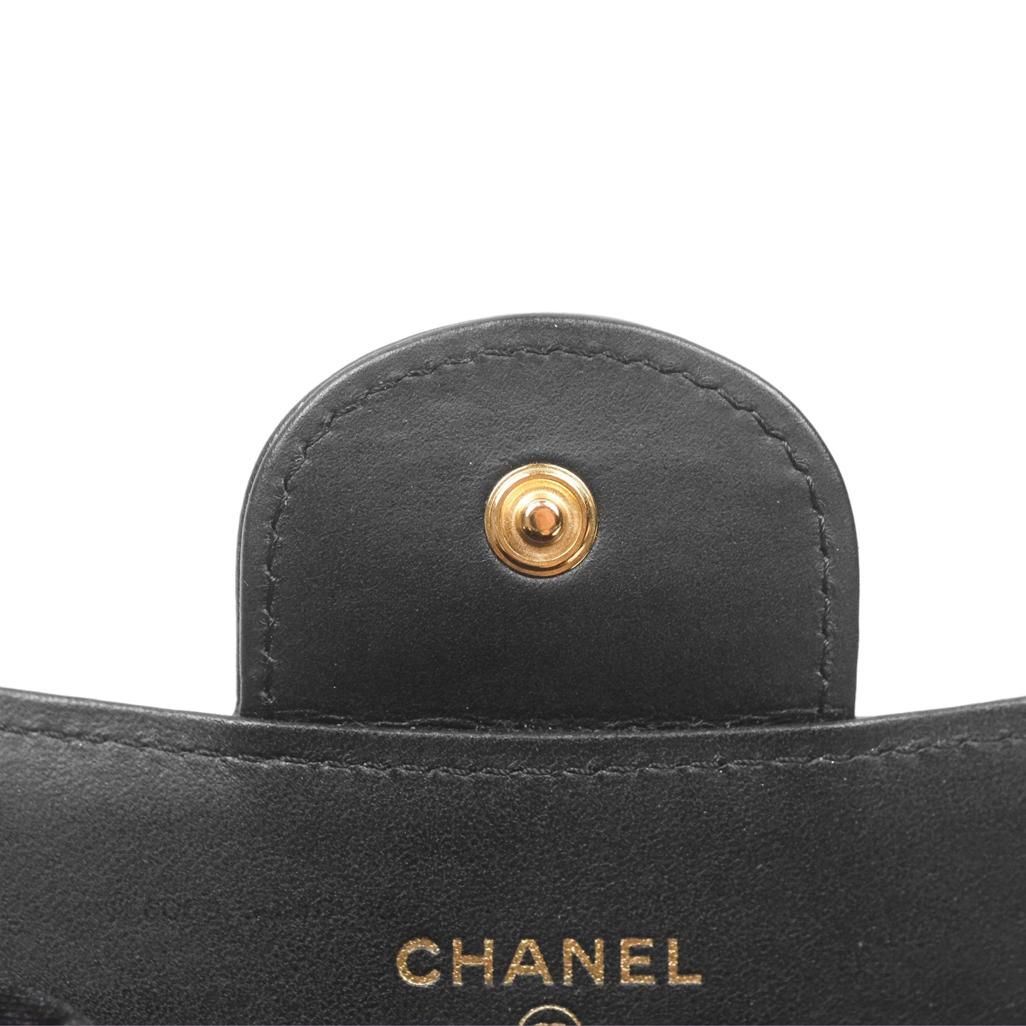 Chanel Reissue Card Holder Black Aged Calfskin Gold Hardware