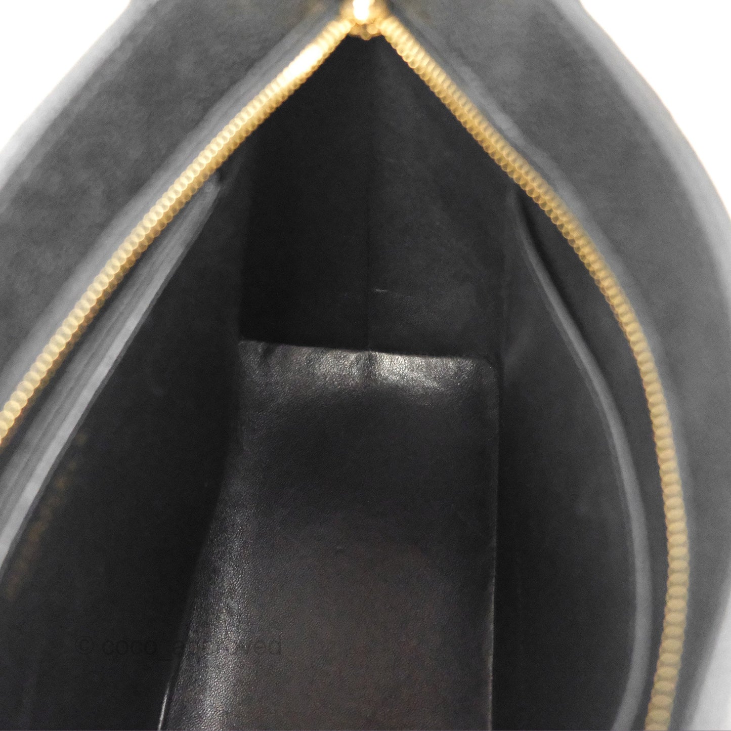 Chanel Vintage Medallion CC Black Caviar Tote Bag Gold Hardware