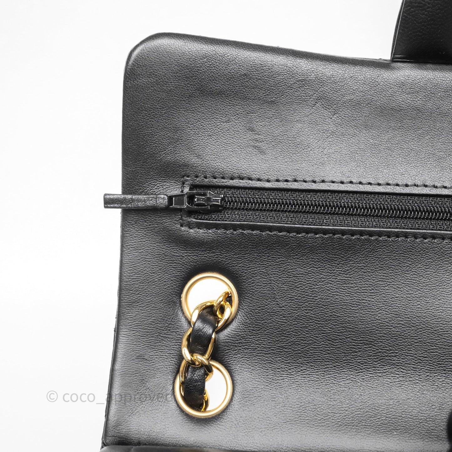 Chanel Small Classic Flap Quilted Black Lambskin Gold Hardware