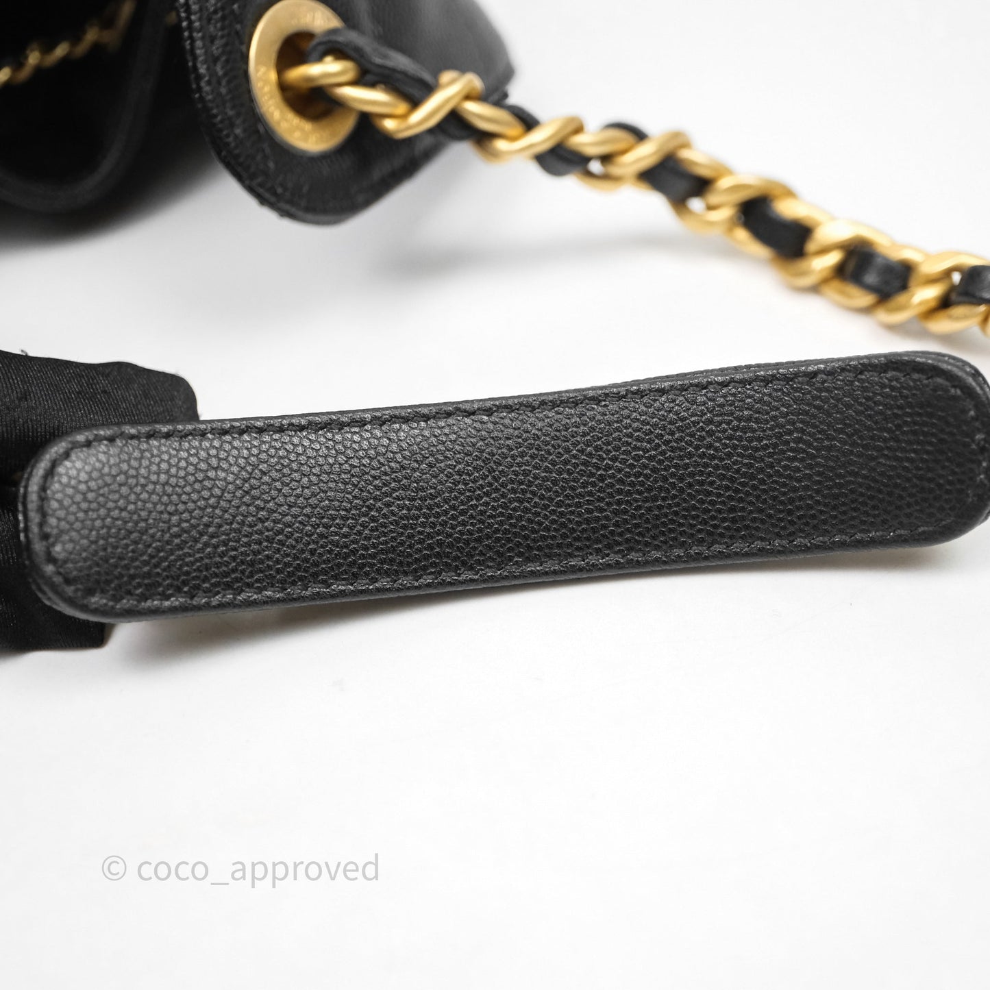 Chanel 25 Medium Black Caviar Aged Gold Hardware